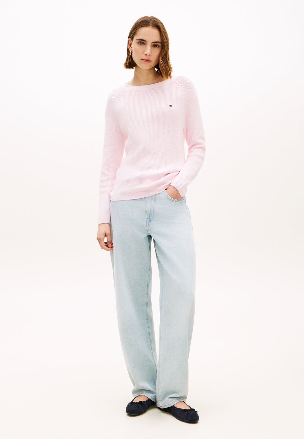 PULL COL BATEAU EN MAILLE FINE - Pull - rose clair