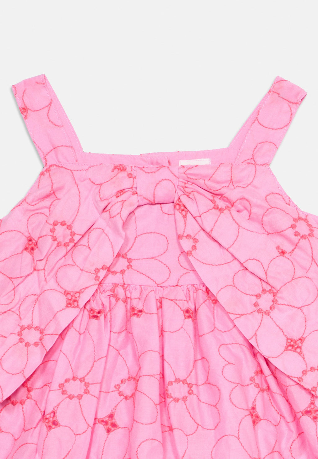 EYELET BOW - Day dress - parisian pink