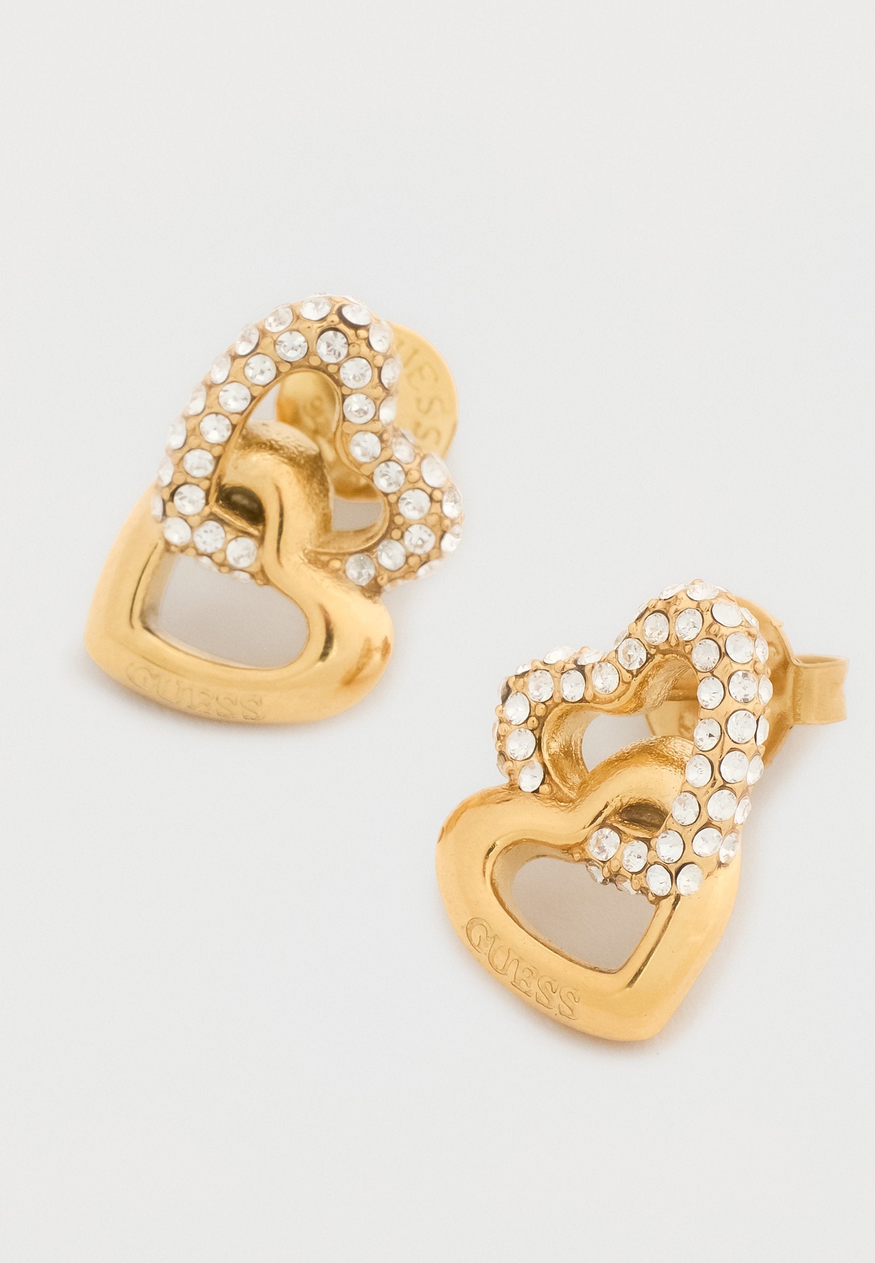 HEART LINKS STUDS - Earrings - yellow gold-coloured