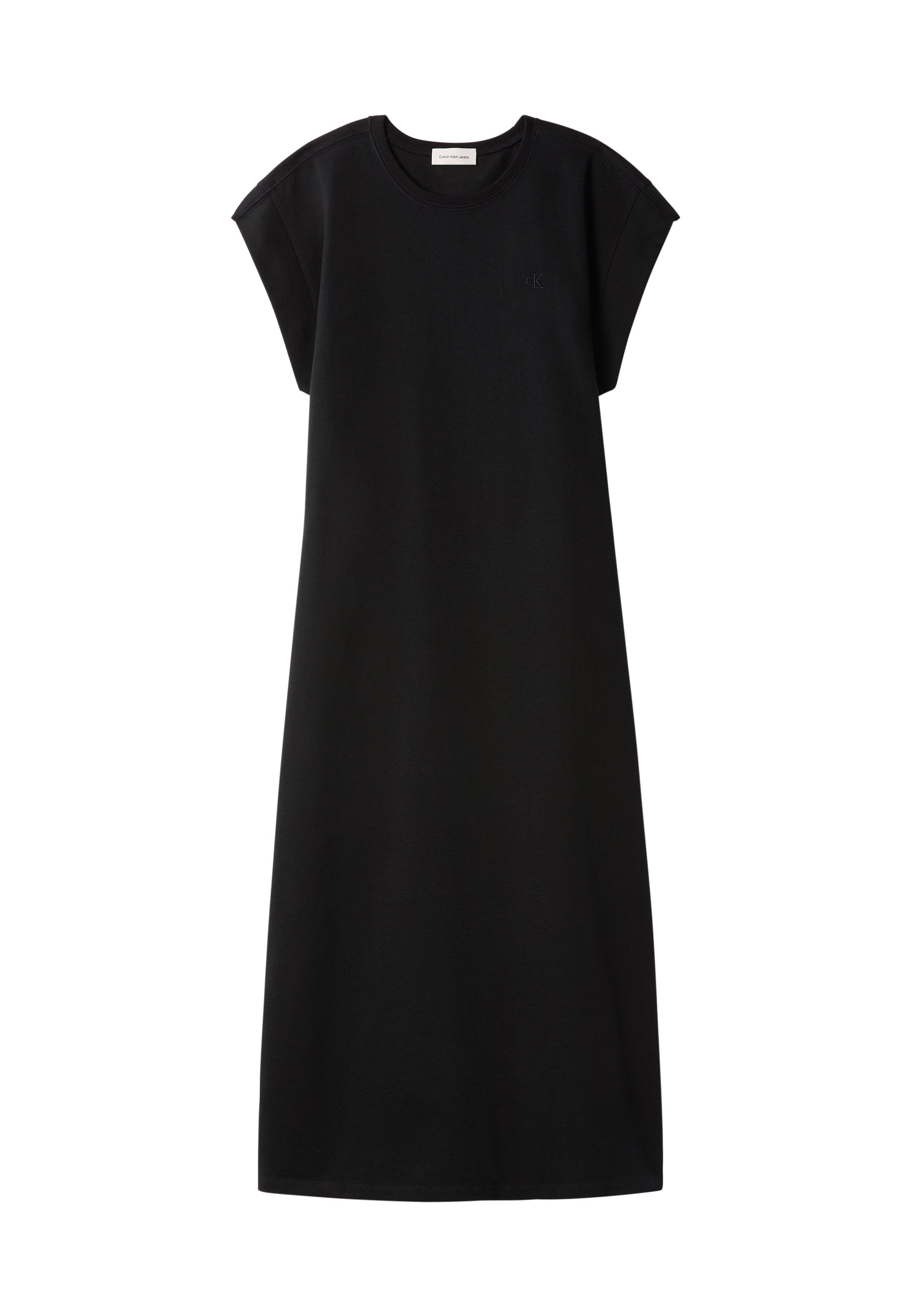 CREW JERSEY EASY MIDI - Jersey dress - black