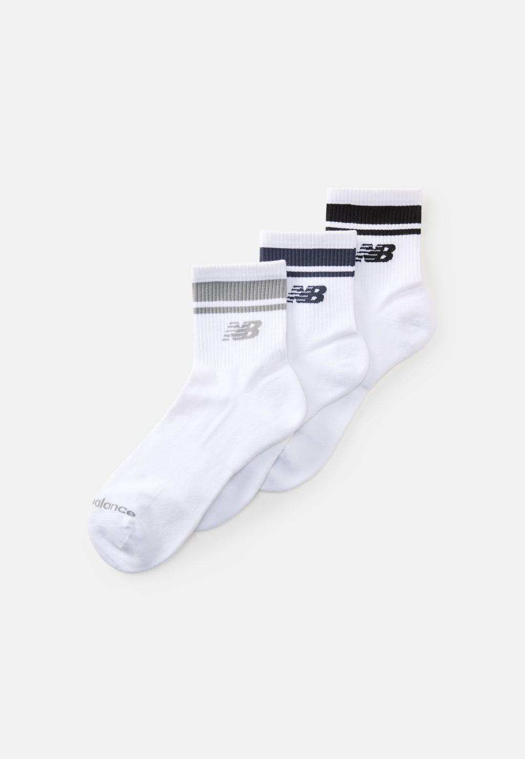 RUN ANKLE UNISEX 3 PACK  - Sports socks - whitegrey/blue/black
