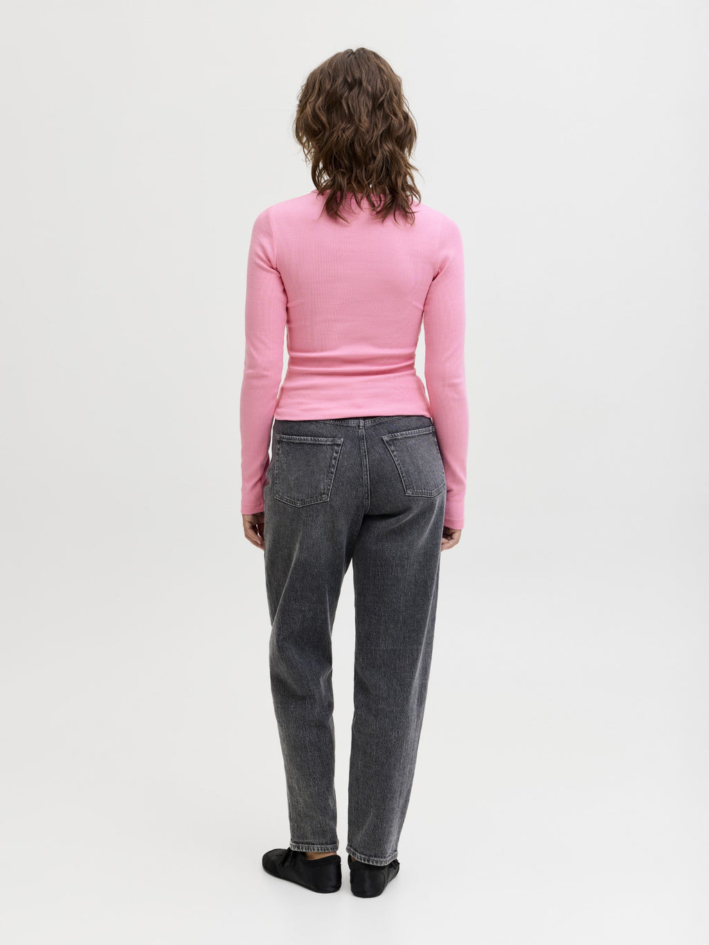 JXFREYA STR LS RIB TEE - Long sleeved top - morning glory