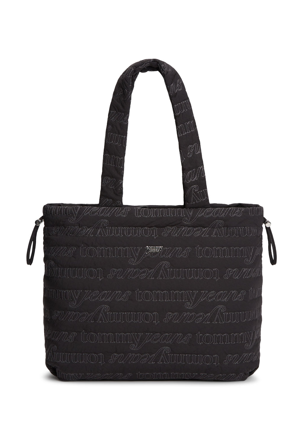 REPEAT LOGO PRINT CRINKLE TOTE BAG - Tote bag - black