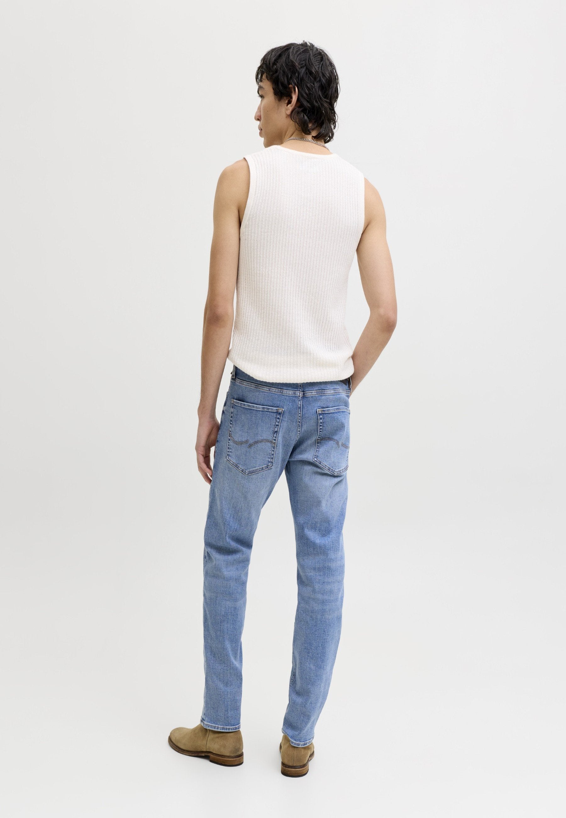 Tapered fit JJIMIKE JJORIGINAL ST 171 NOOS - Straight leg jeans - blue denim