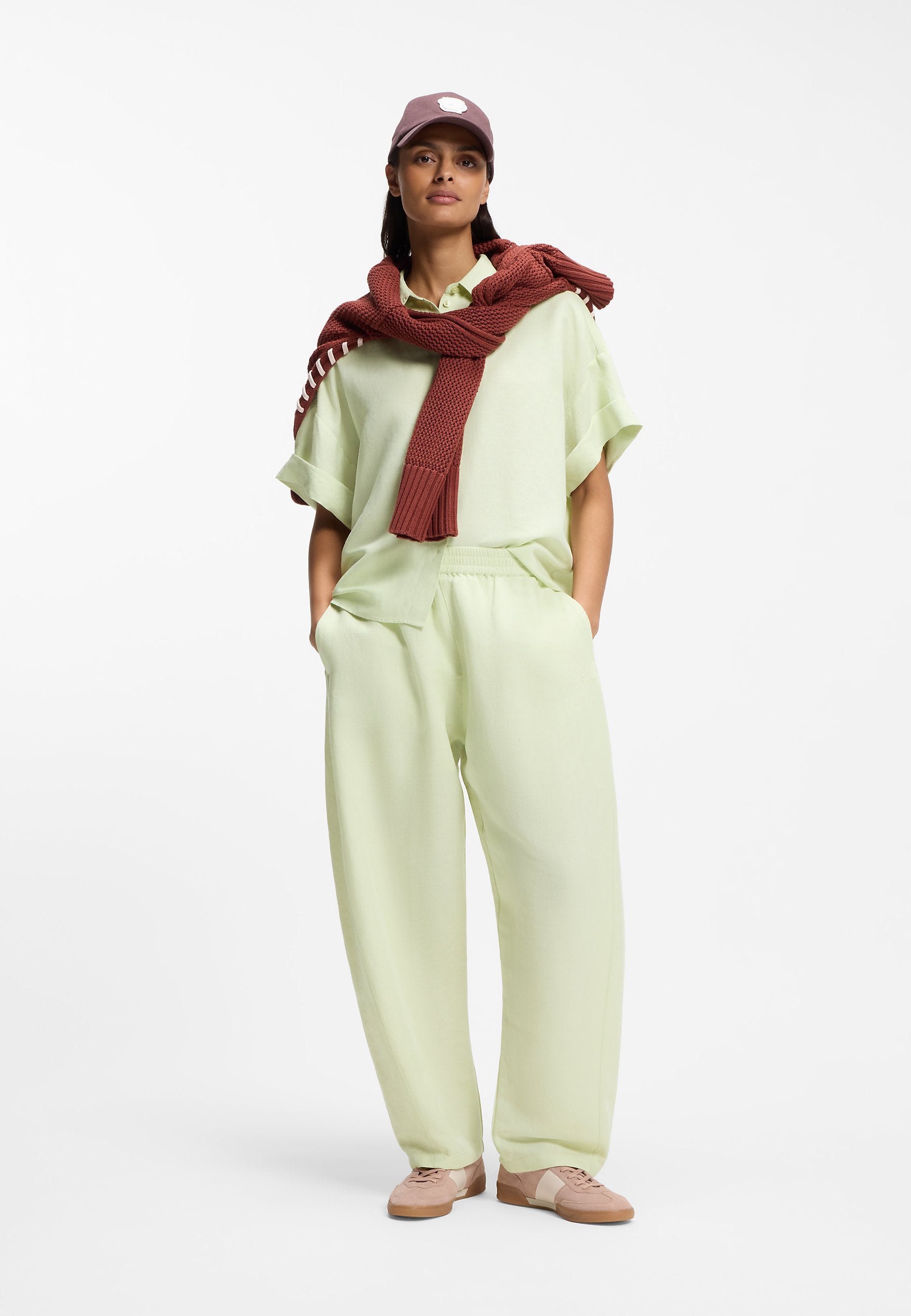C_BISENAS - Button-down blouse - bright green
