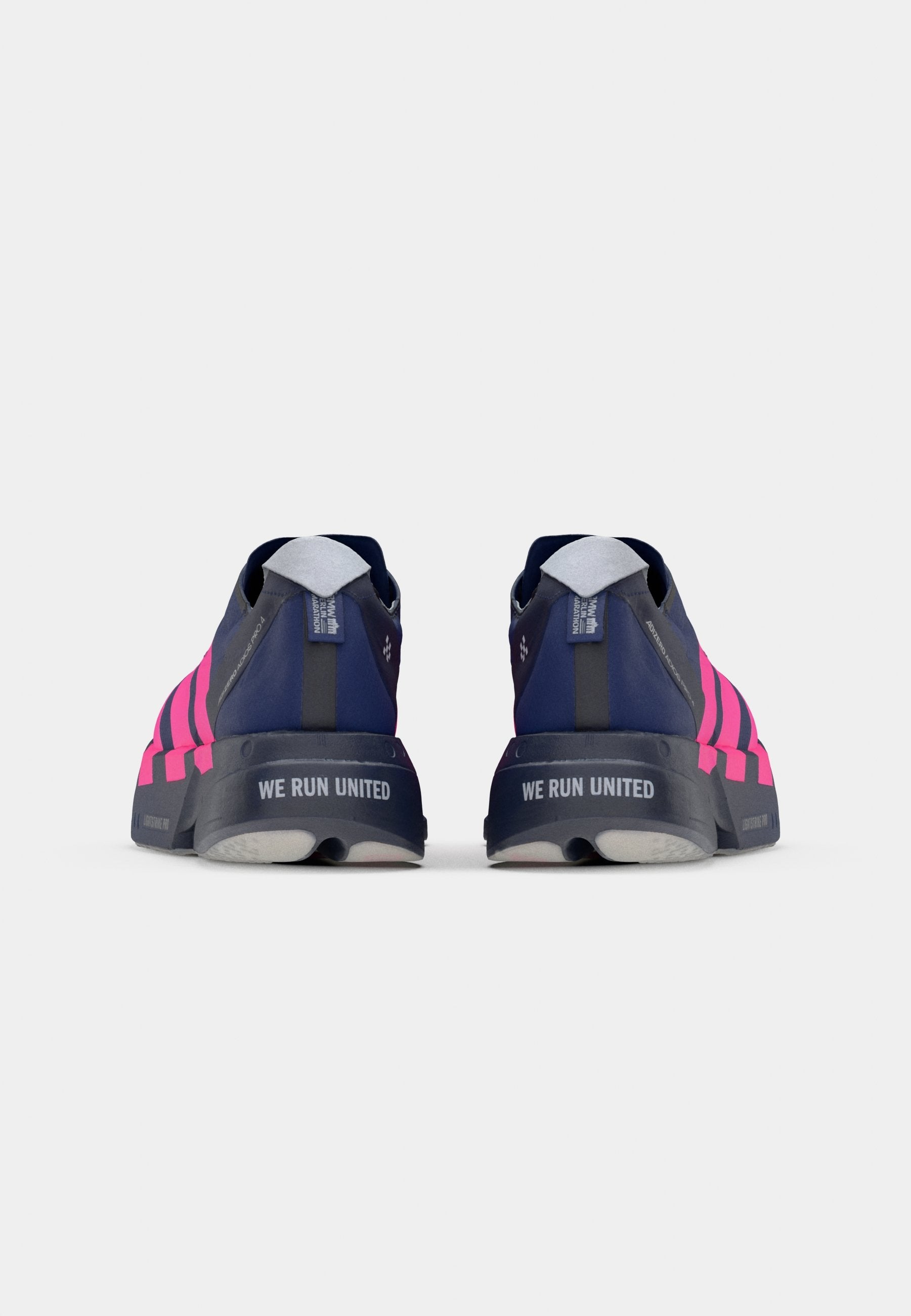 ADIZERO ADIOS PRO 4 - Road running shoes - dark blue/shock pink/dash grey
