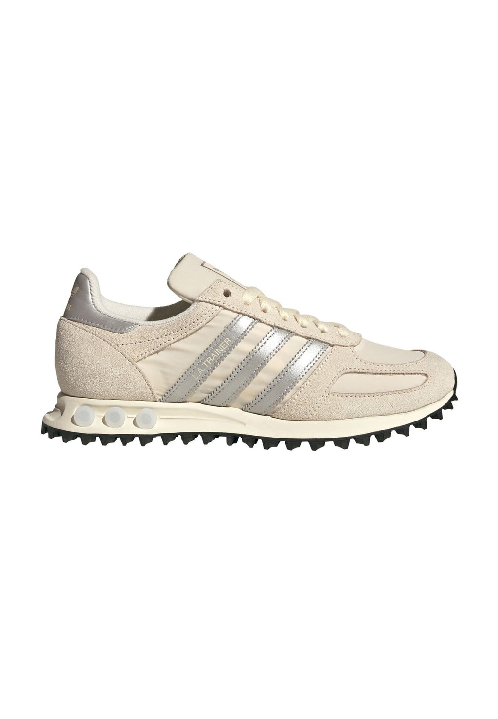 LA TRAINER OG W - Baskets - blanc   argent métallisé   blanc cassé