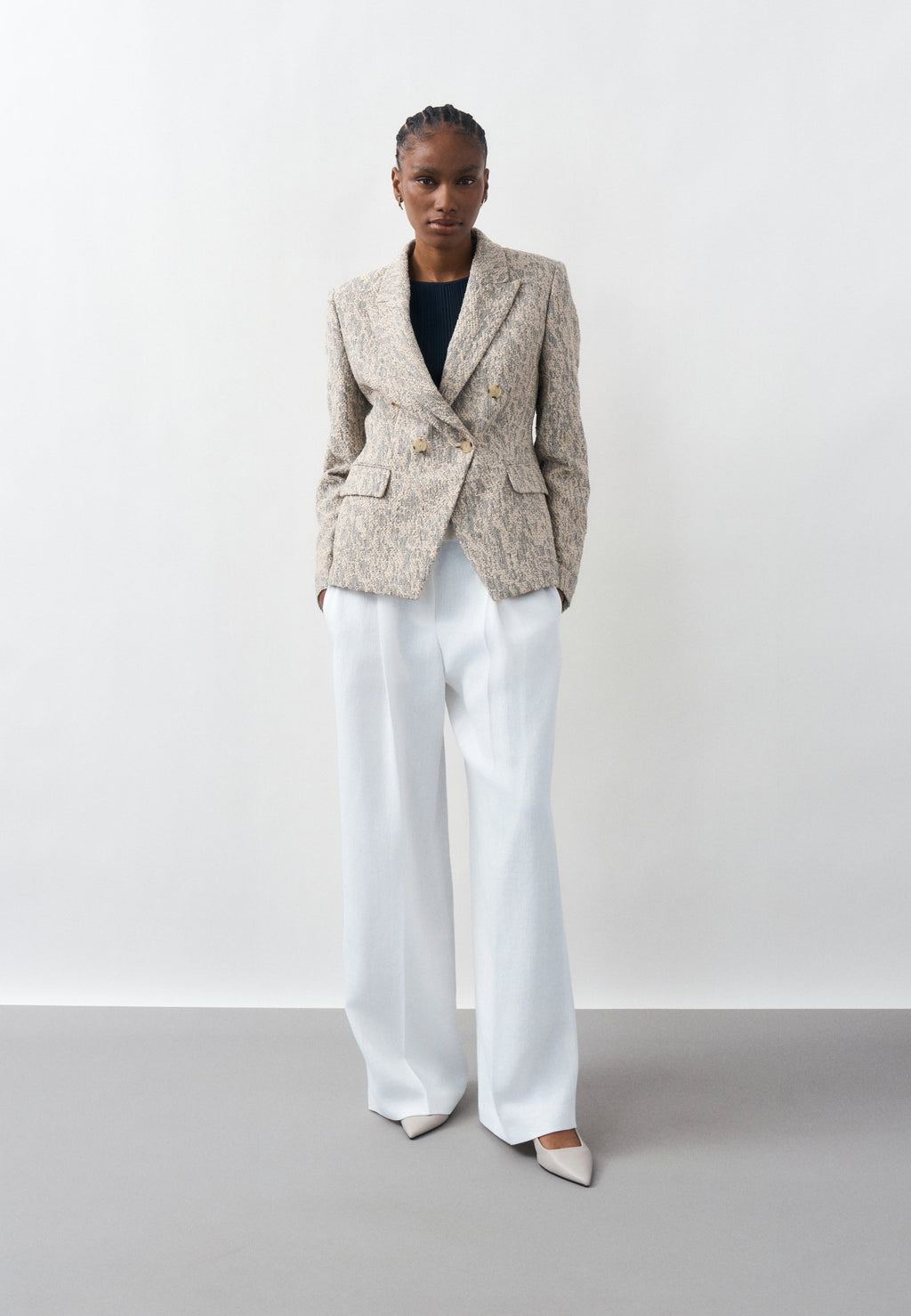 TIANA - Trousers - white