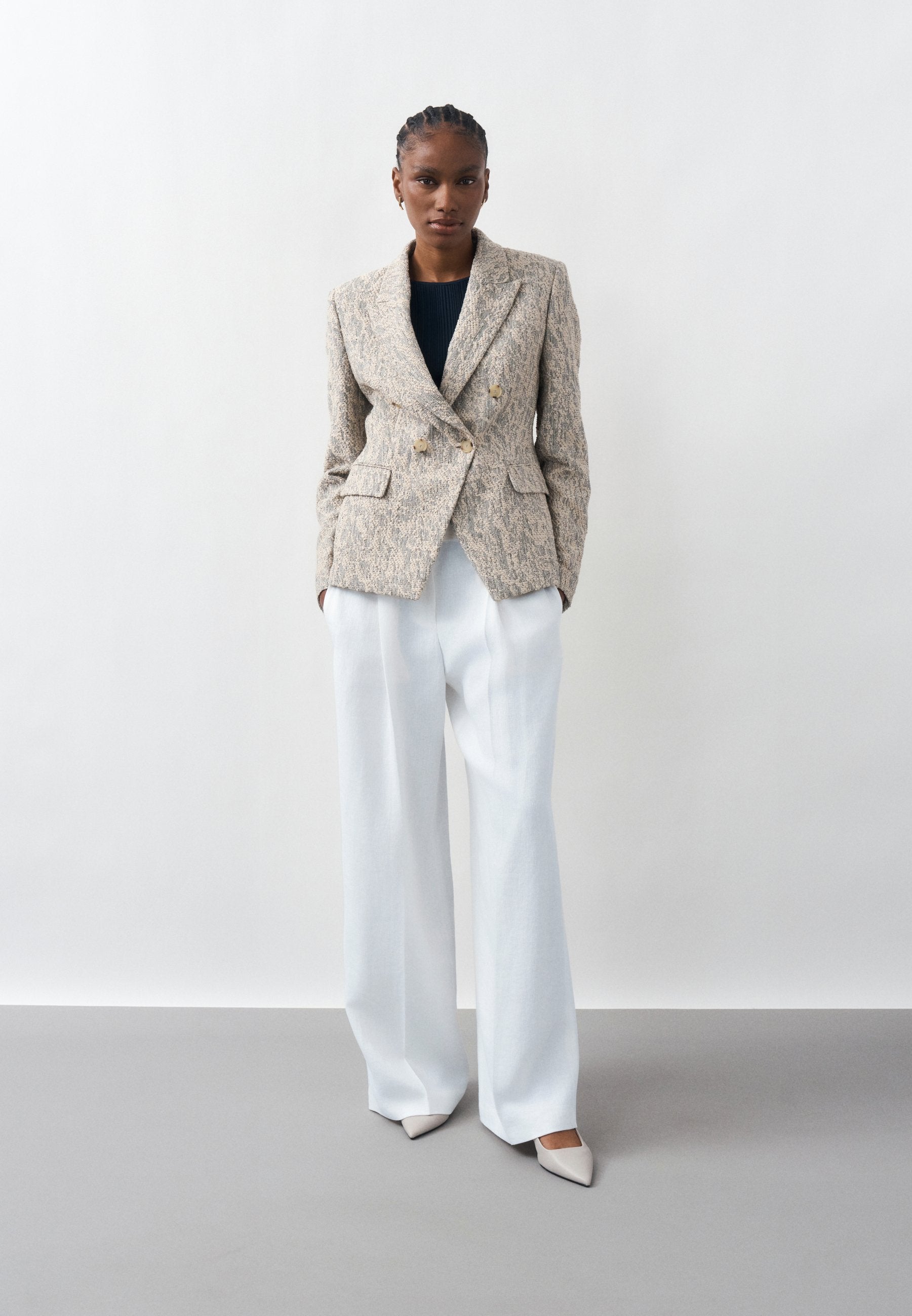 TIANA - Trousers - white