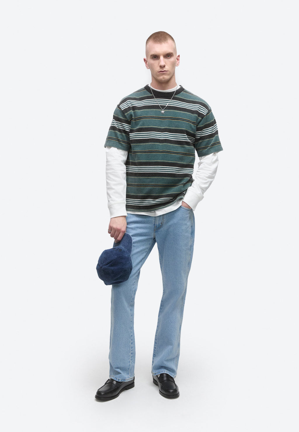 STRIPE UNISEX - Polo shirt - mystic moss