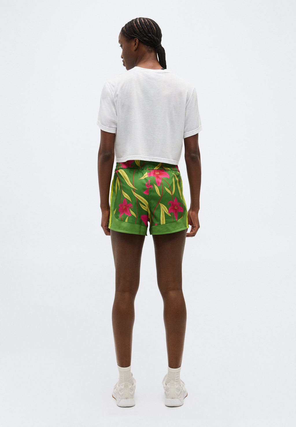 ADIDAS X FARM PIO PACER - Short de sport - crew green/bahia magenta/unity lime