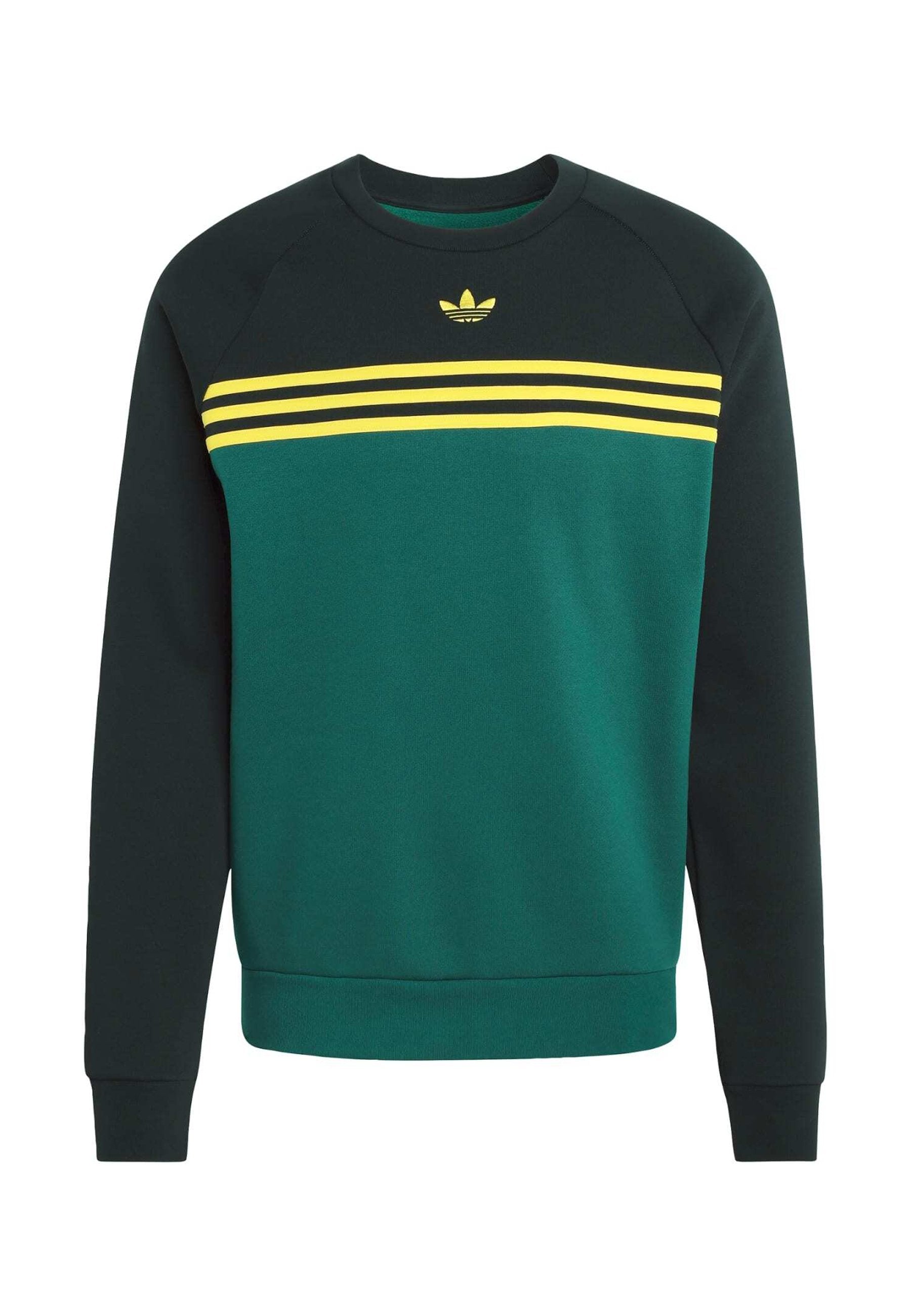 STRIPES CREW - Sweatshirt - collegiate green/black
