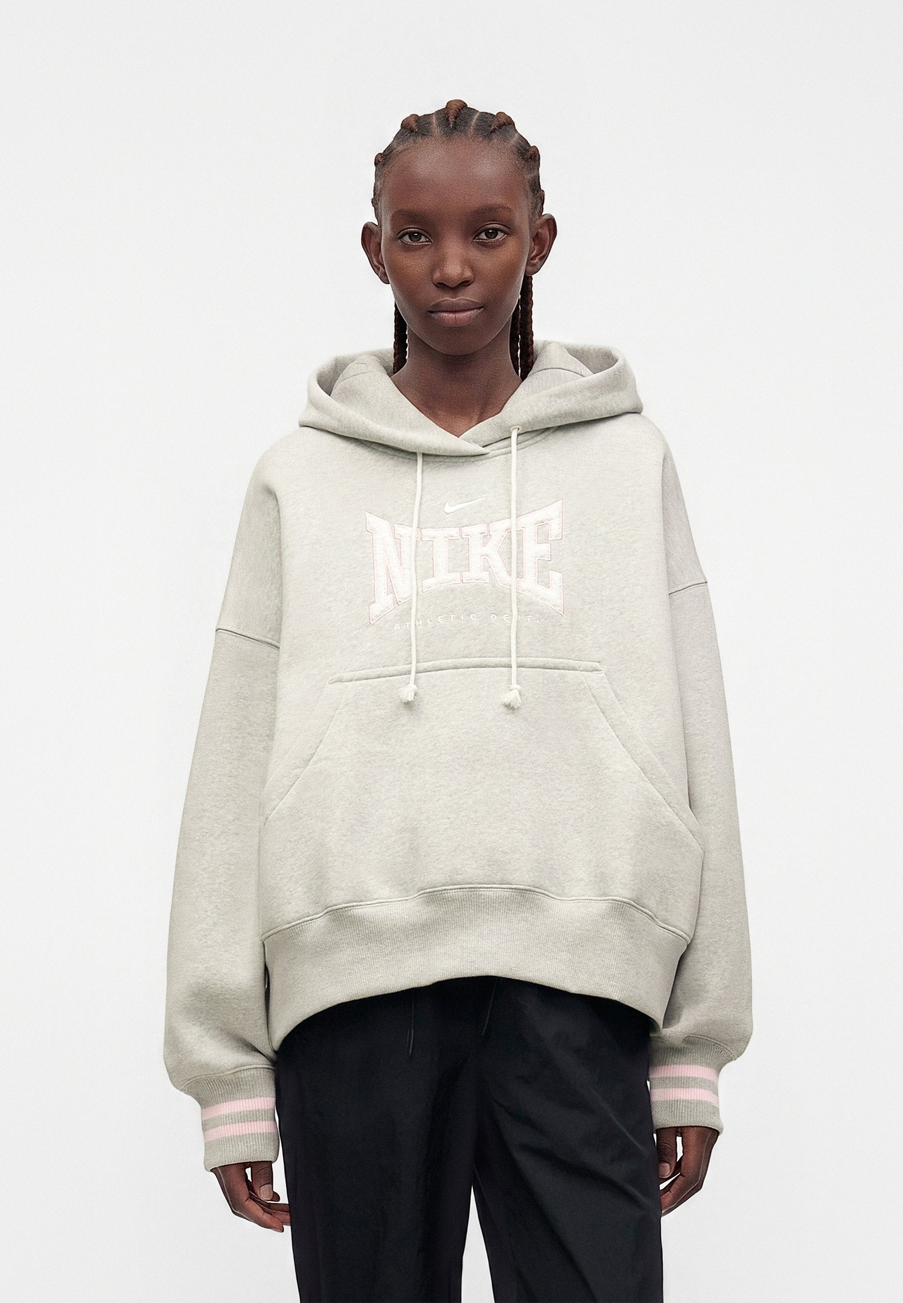 Hoodie - smoke grey/white