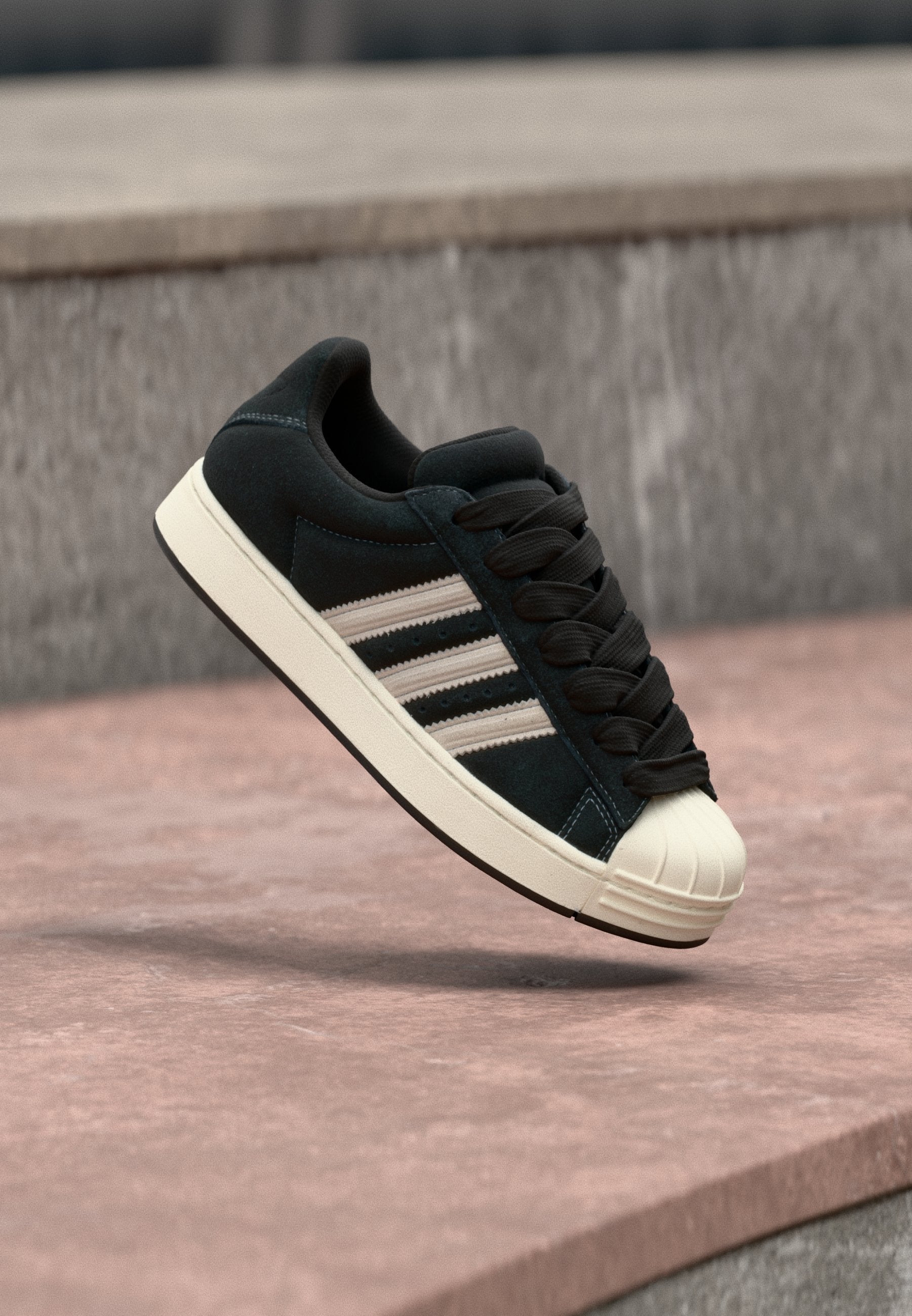SUPERSTAR ST - Skate shoes - core black/core white/clear sky