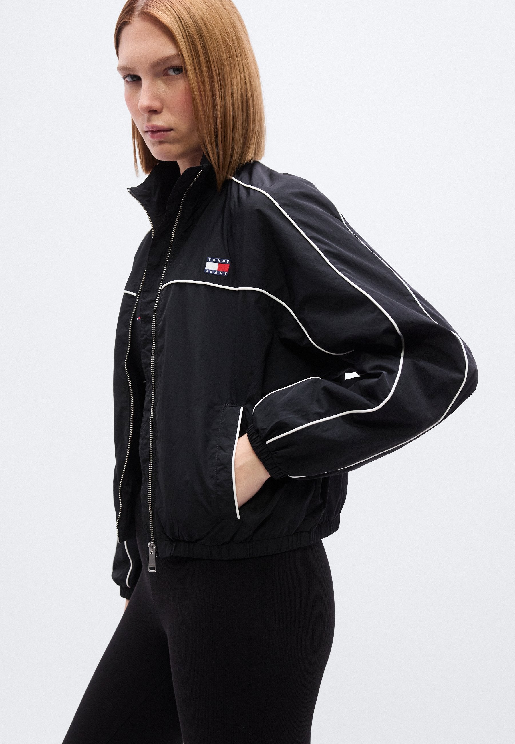 PIPING JACKET - Summer jacket - black