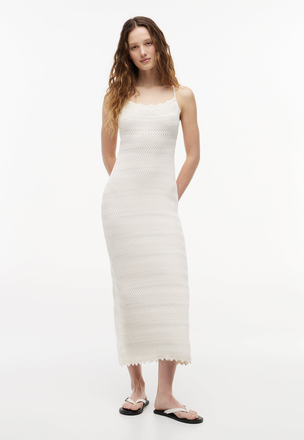 ZIGZAG DRESS - Jumper dress - ancient white