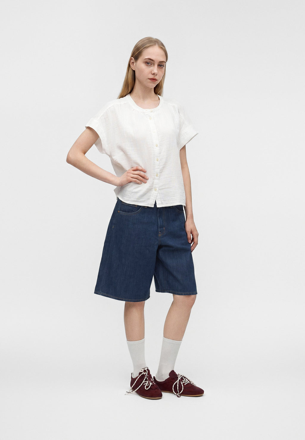 Denim shorts - dark wash