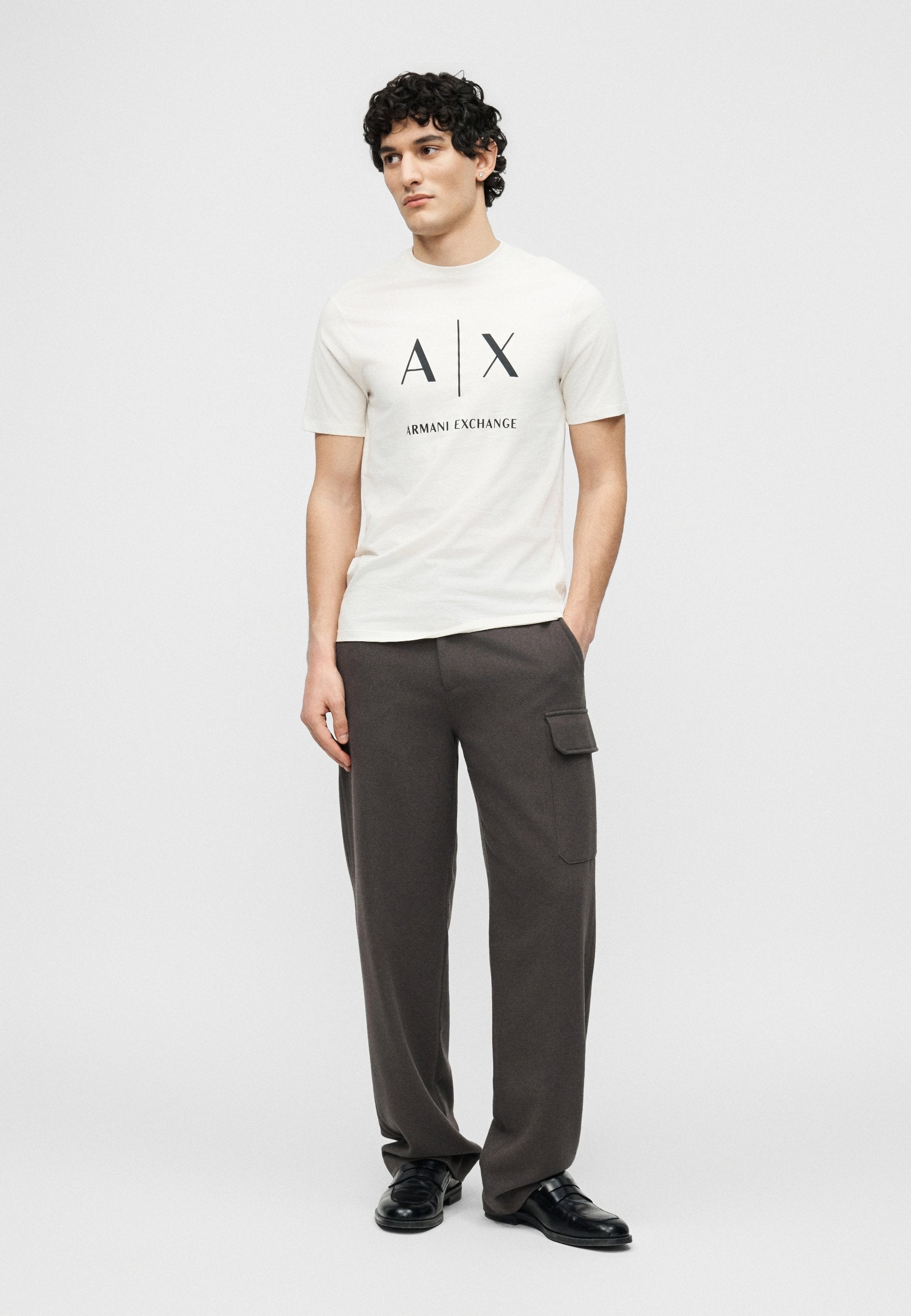 T-SHIRT SLIM FIT - Print T-shirt - cream