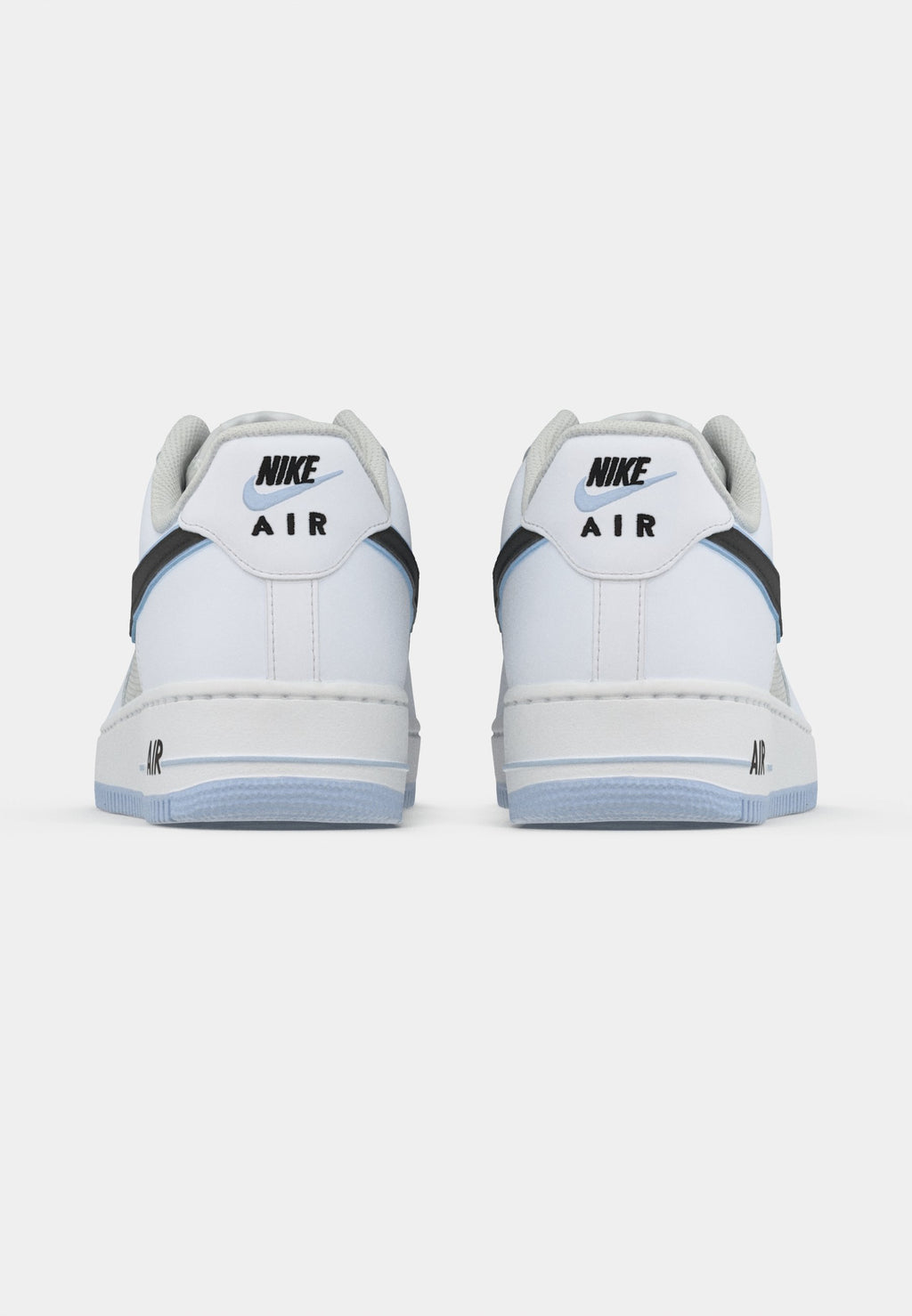AIR FORCE 1 UNISEX - Trainers - white/black/hydrogen blue