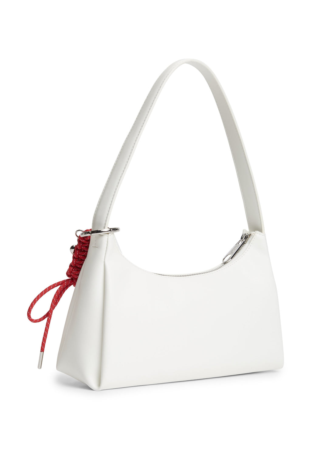 LOGO CHARM SHOULDER BAG - Handbag - ecru
