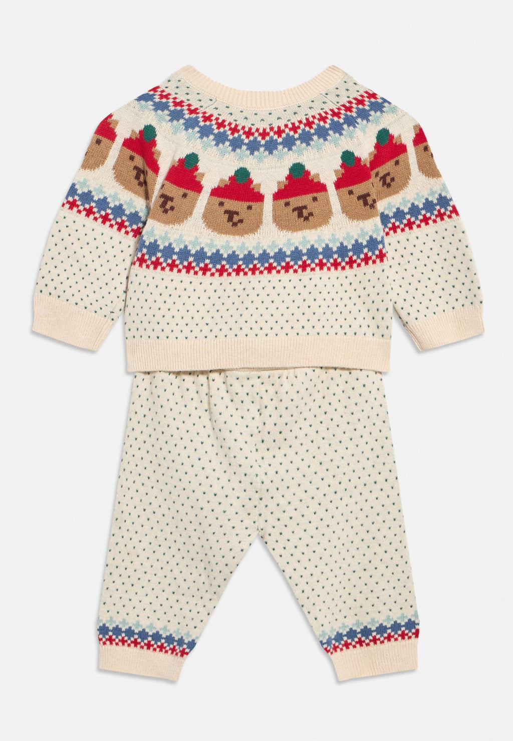 BABY BEAR FAIR ISLE SWEATER OUTFIT SET - Jumper - beige