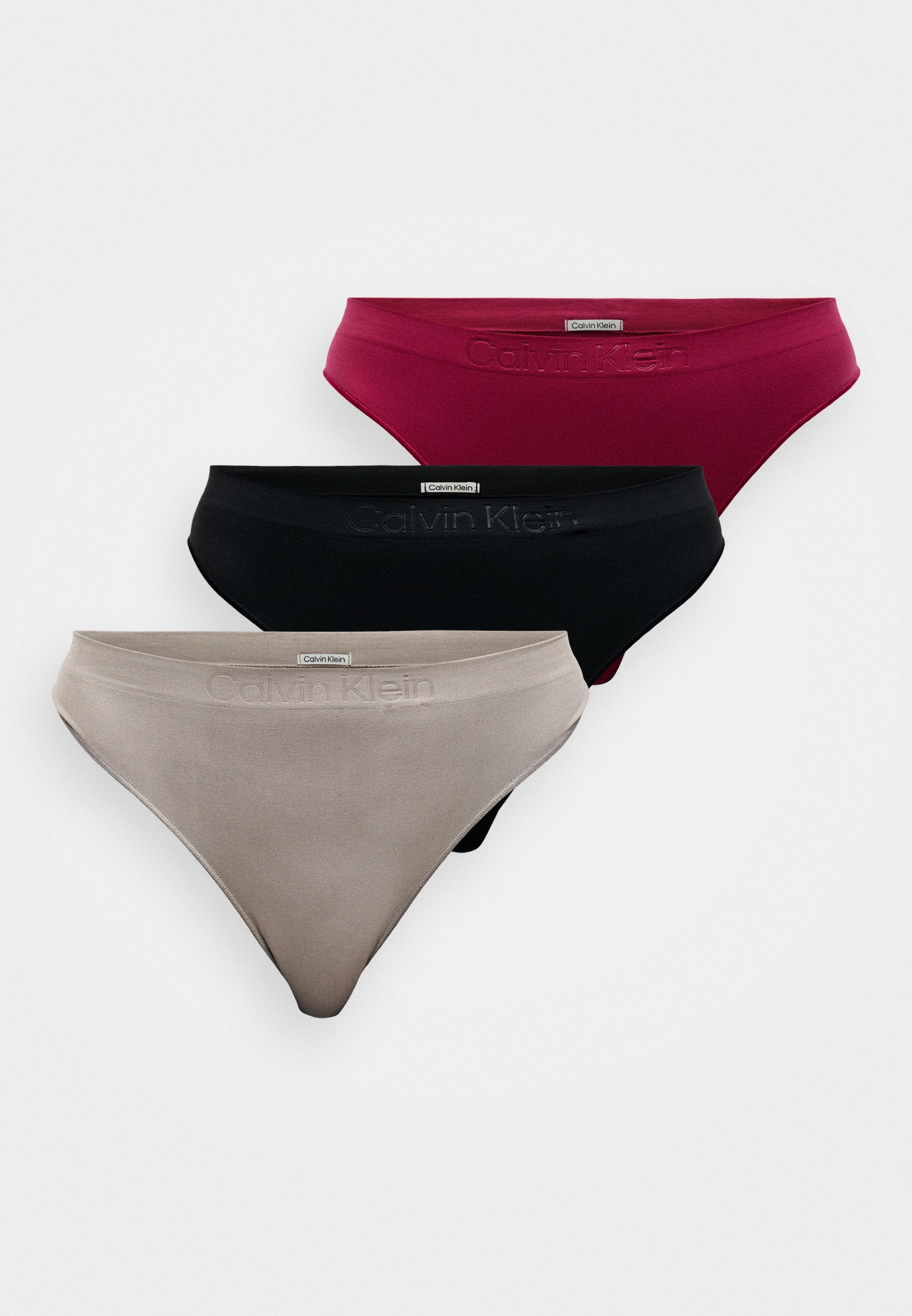 THONG BONDED FLEX SEAMLESS 3 PACK - Thong - black/mink/beet red