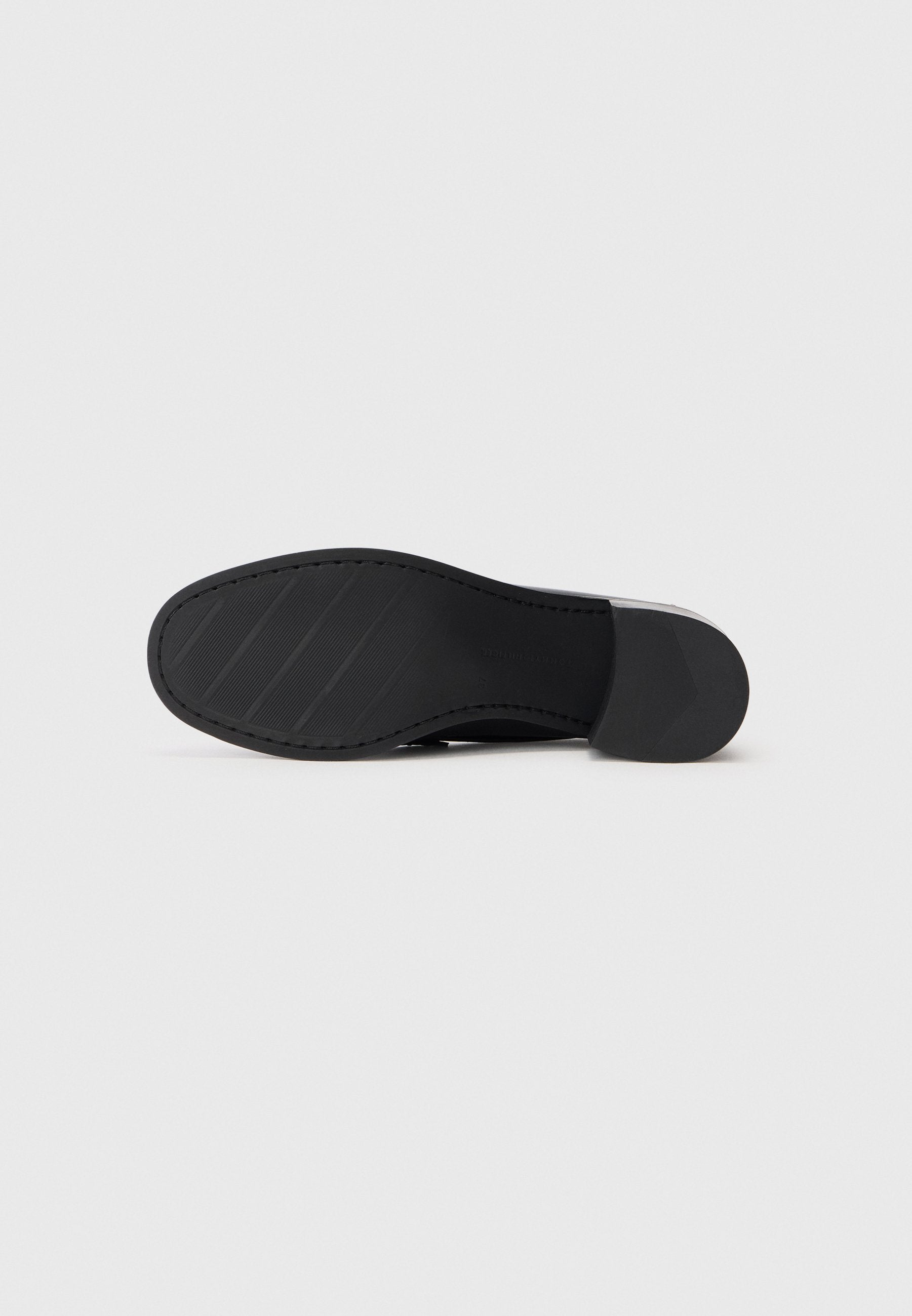PATENT LEATHER BLOCK HEEL LOAFERS - Slip-ons - black