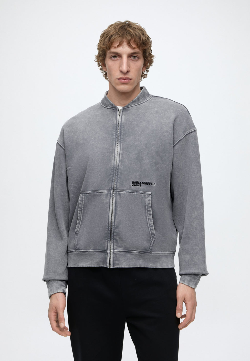 RELAXED WASHED BOMBER - Summer jacket - grisaille