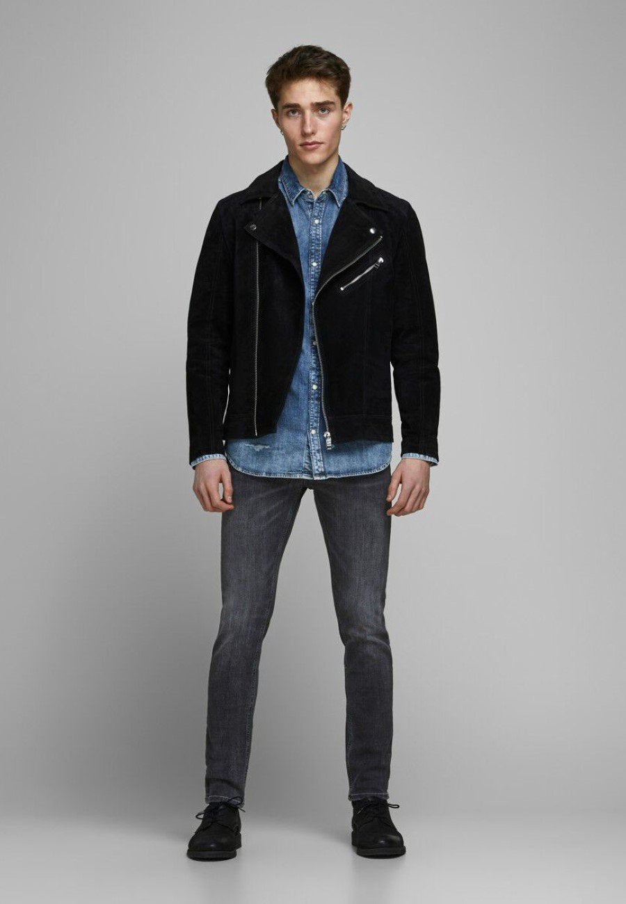 JJIGLENN JJORIGINAL - Relaxed fit jeans - black denim