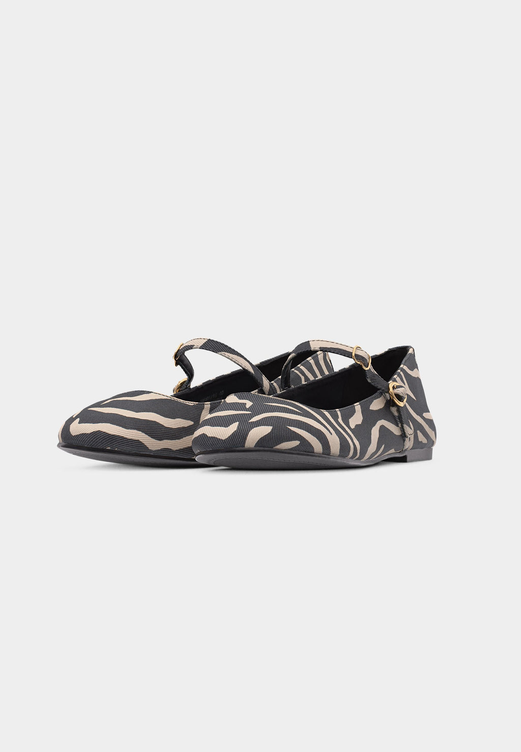 TYLIA - Ankle strap ballet pumps - multi-coloured/black/white