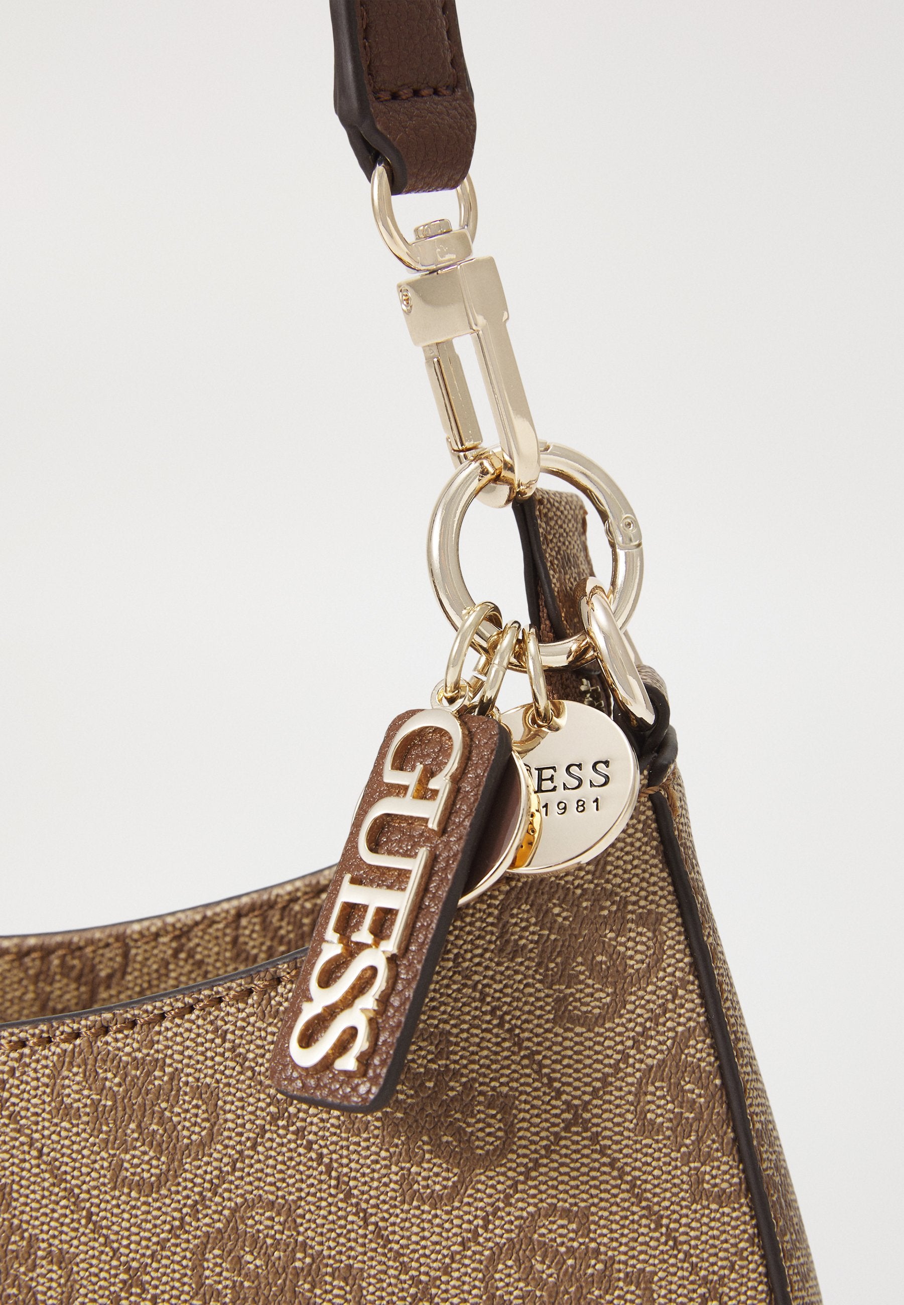 NOELLE TOP ZIP - Handbag - latte logo/brown