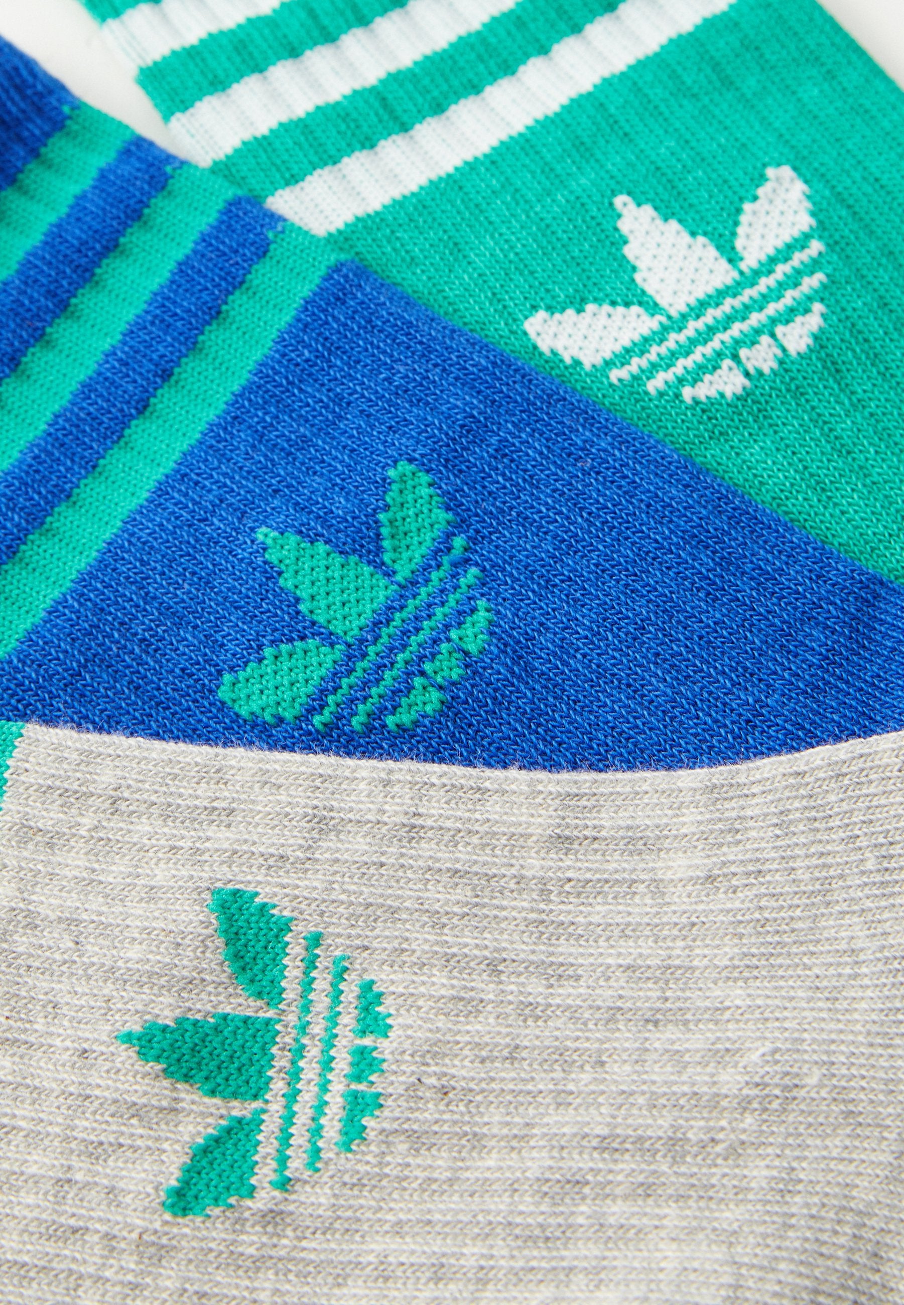 3S CREW S 6P K UNISEX - Socks - medium grey heather/team royal blue/court green