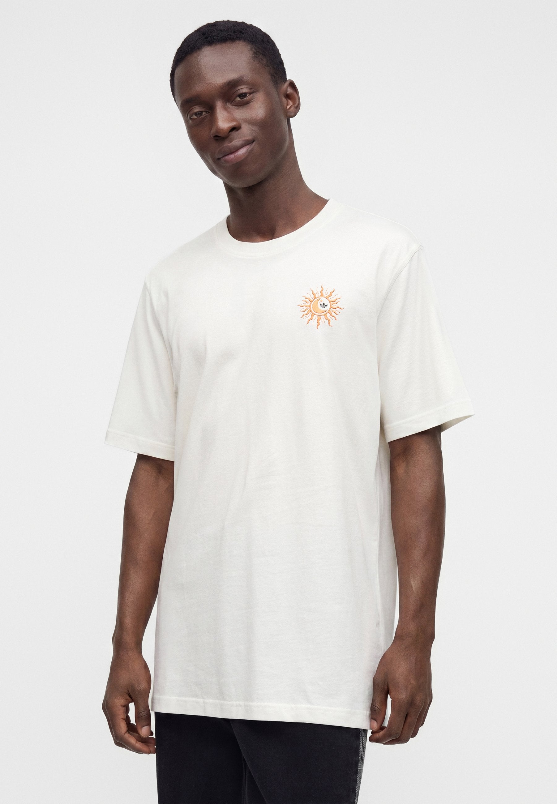 SUN GRAPHIC LOOSE TEE UNISEX - Print T-shirt - off white