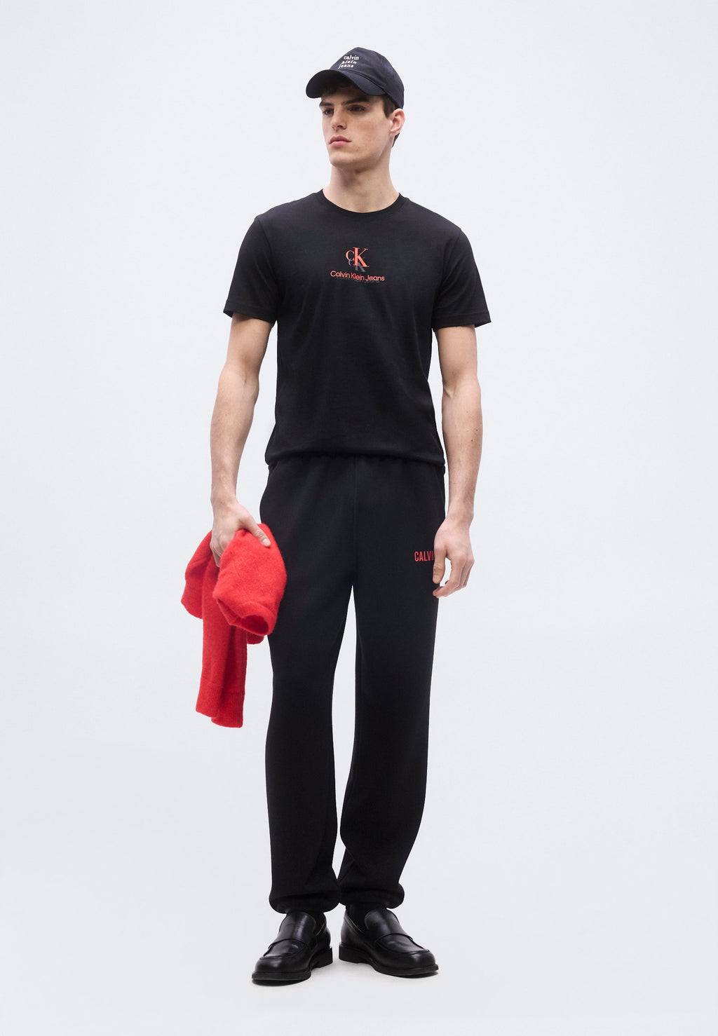 SHADOW LOGO TEE - Print T-shirt - black