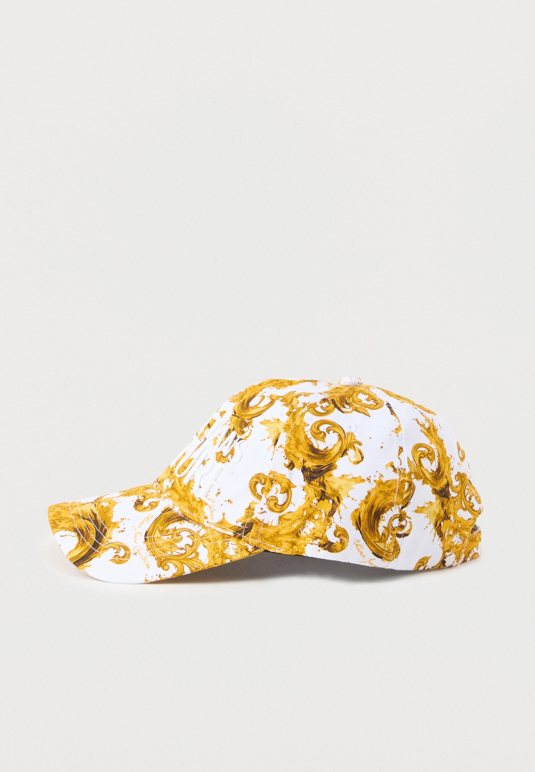 BASEBALL CAP CUT IN THE MIDDLE UNISEX - Cap - white/gold-coloured