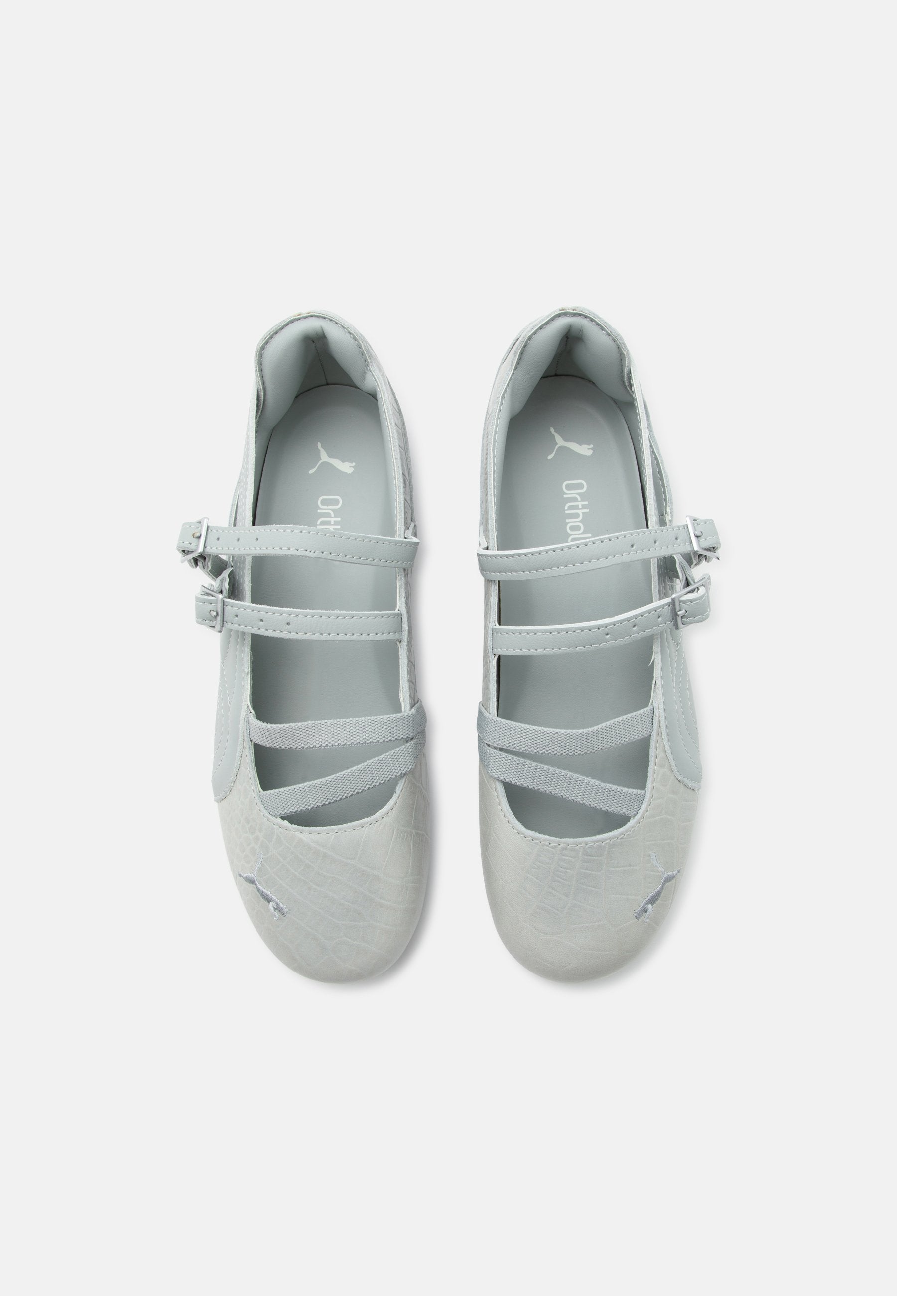SPEEDCAT CROC - Ankle strap ballet pumps - white/vapor gray