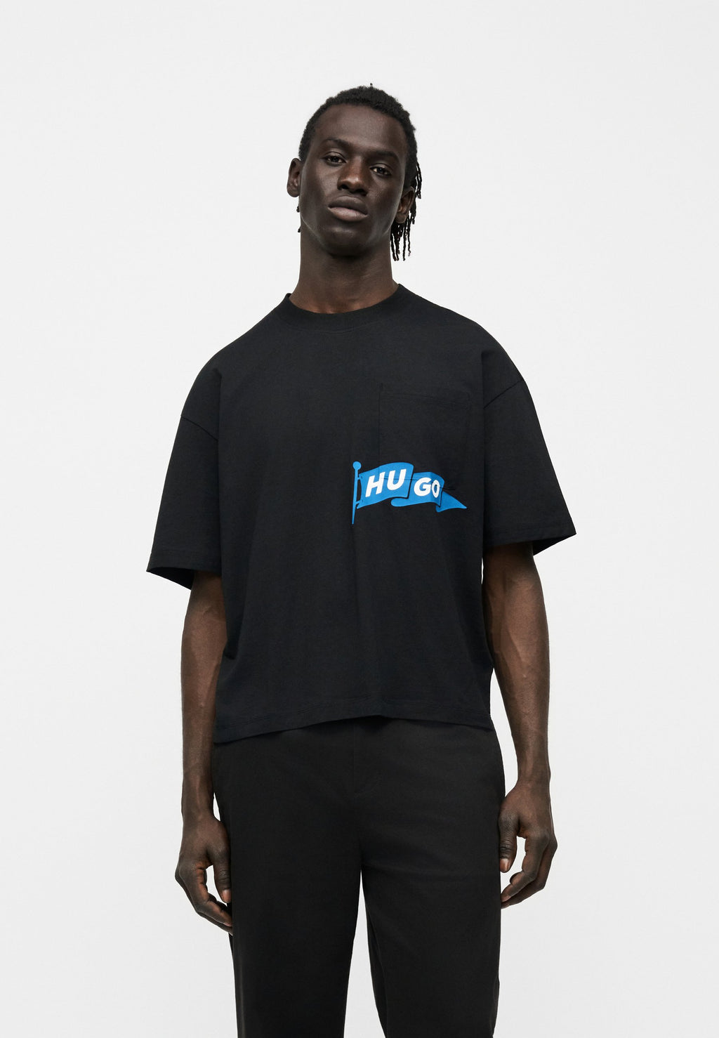 NOHA CROP - Print T-shirt - black
