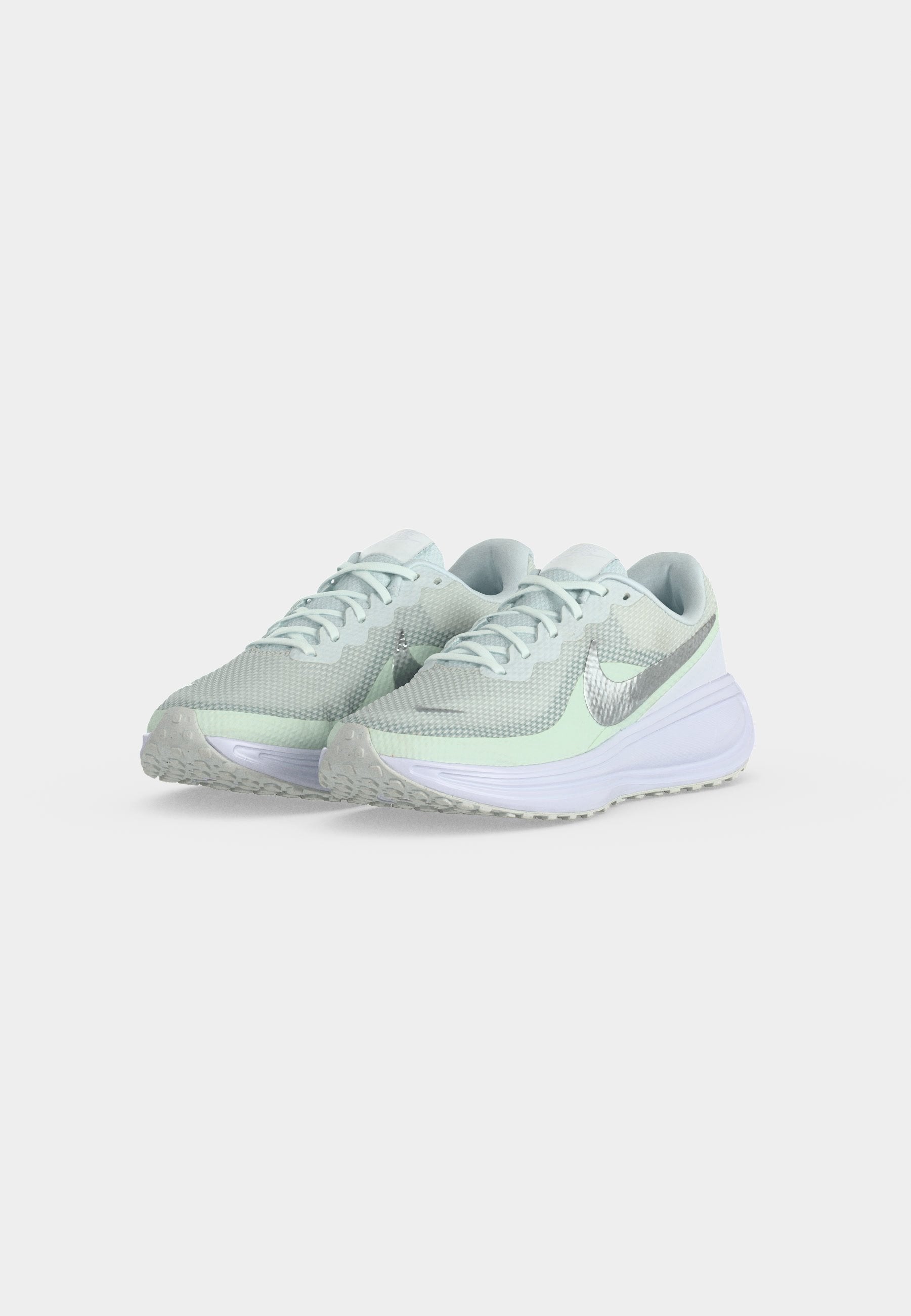 REVOLUTION 8 - Road running shoes - off white/metallic silver-coloured/barely green/malachite