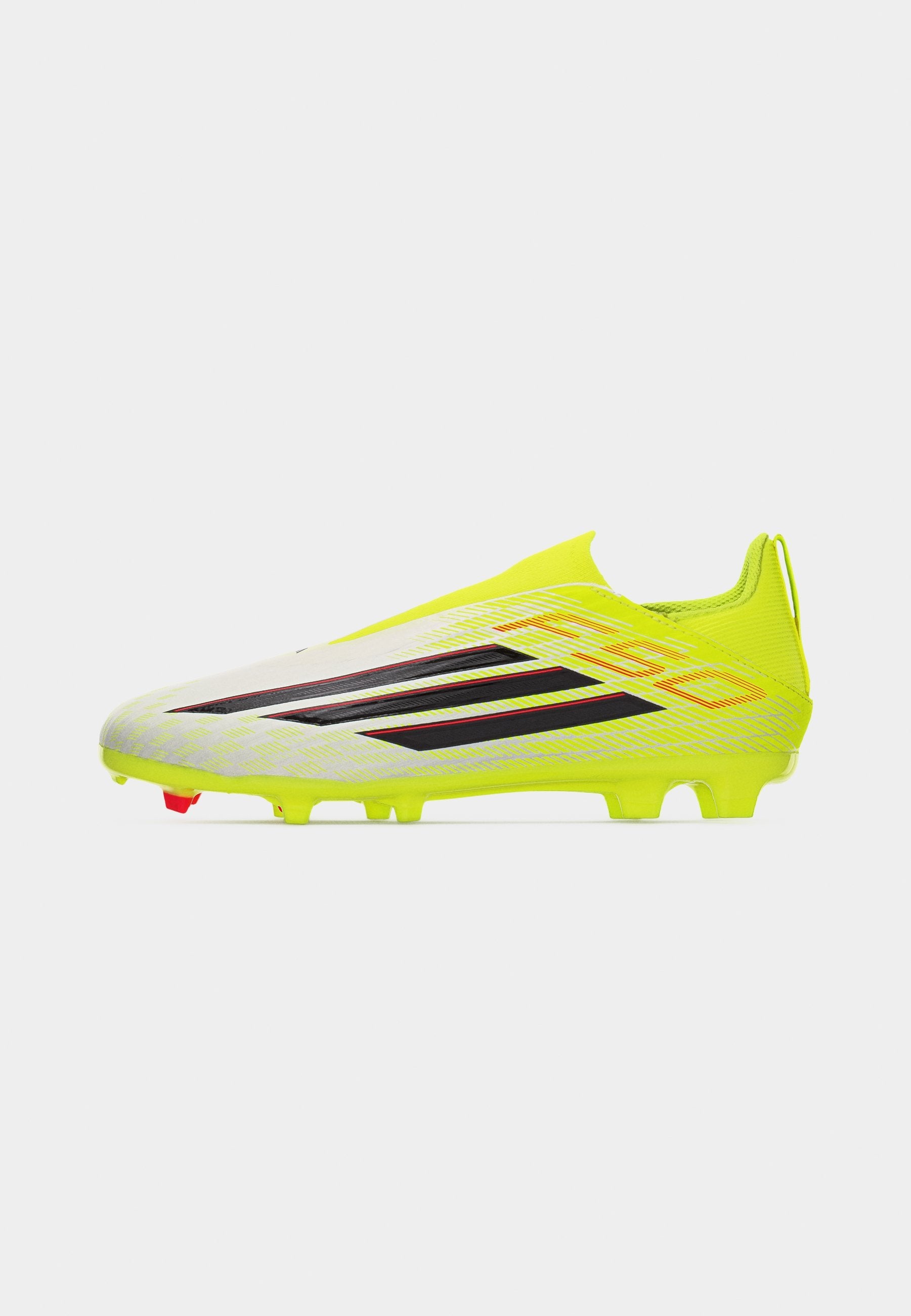 F50 LEAGUE LACELESS FIRM GROUND / MULTI GROUND KIDS UNISEX - Football boots artificial grass - team solar yellow 2/core black/lucid red