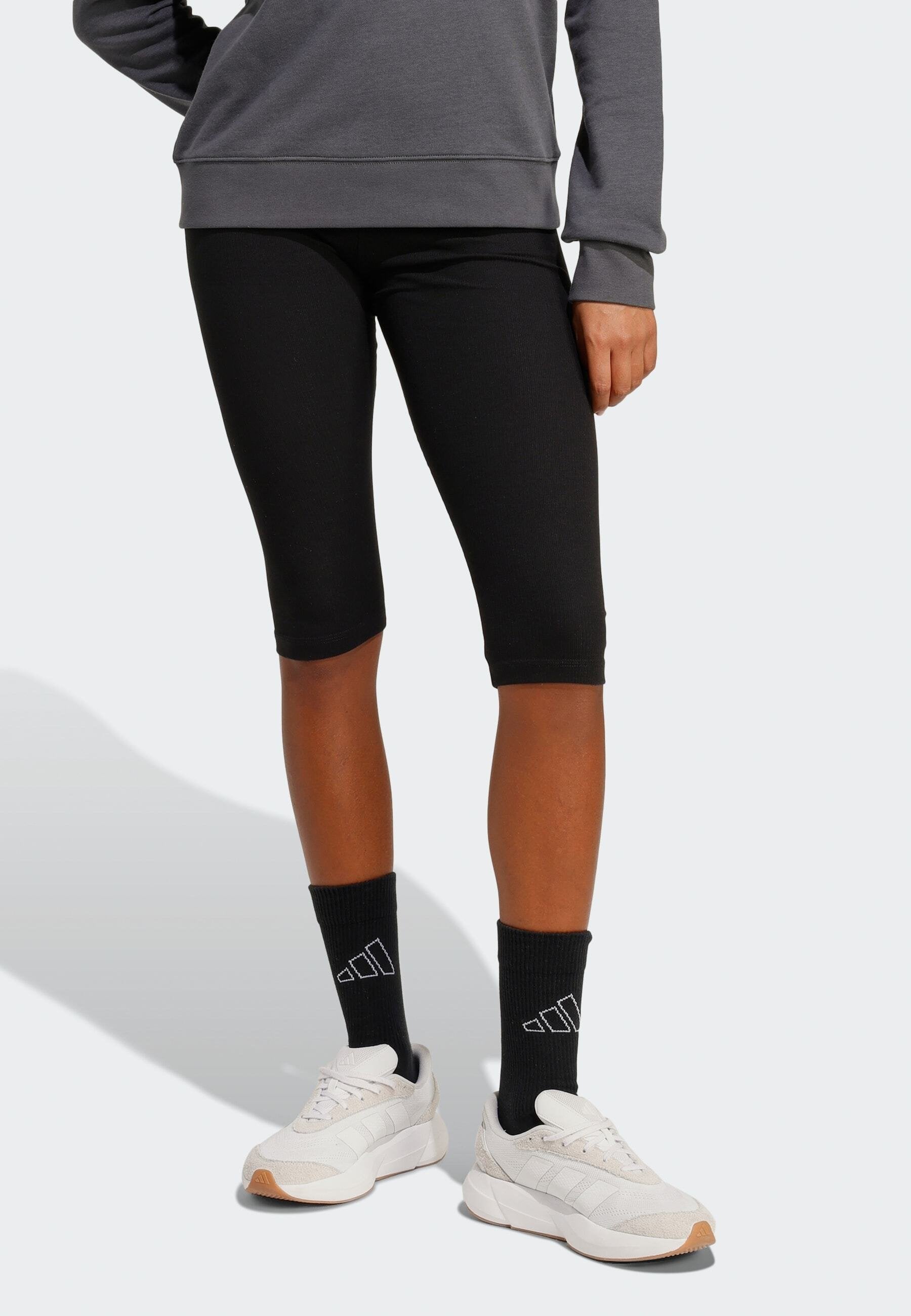 SEASONAL ESSENTIALS RIB CAPRI - Leggings - black