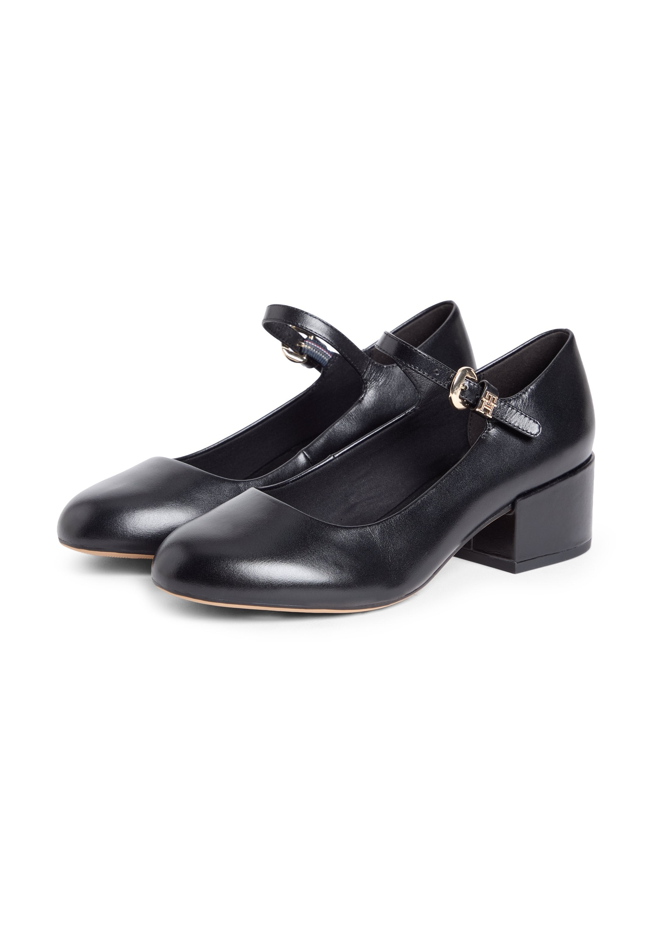 LEATHER MARY JANE BLOCK HEELS - Classic heels - black
