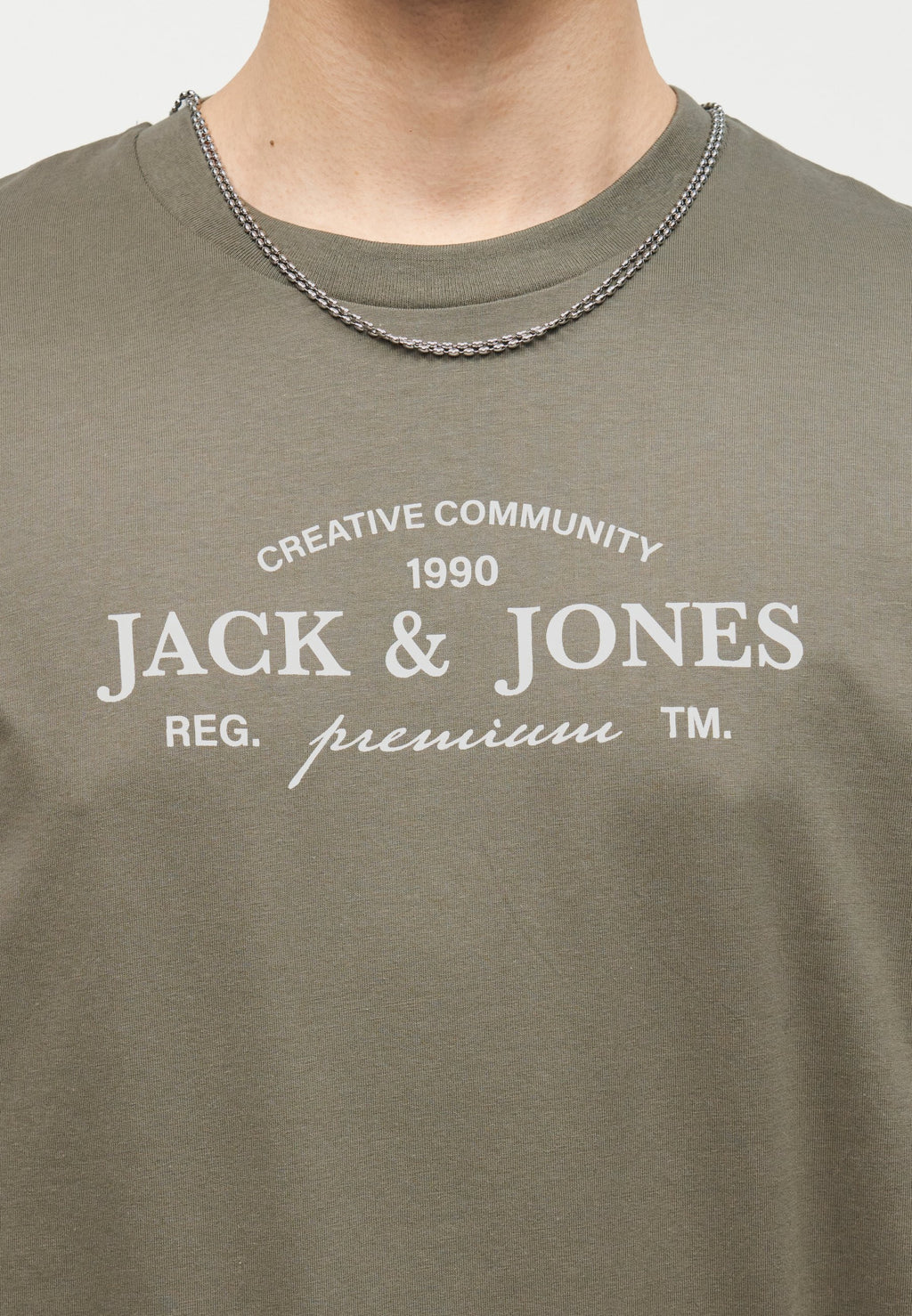JPRBLAKEVIN TEE - Print T-shirt - smokey olive