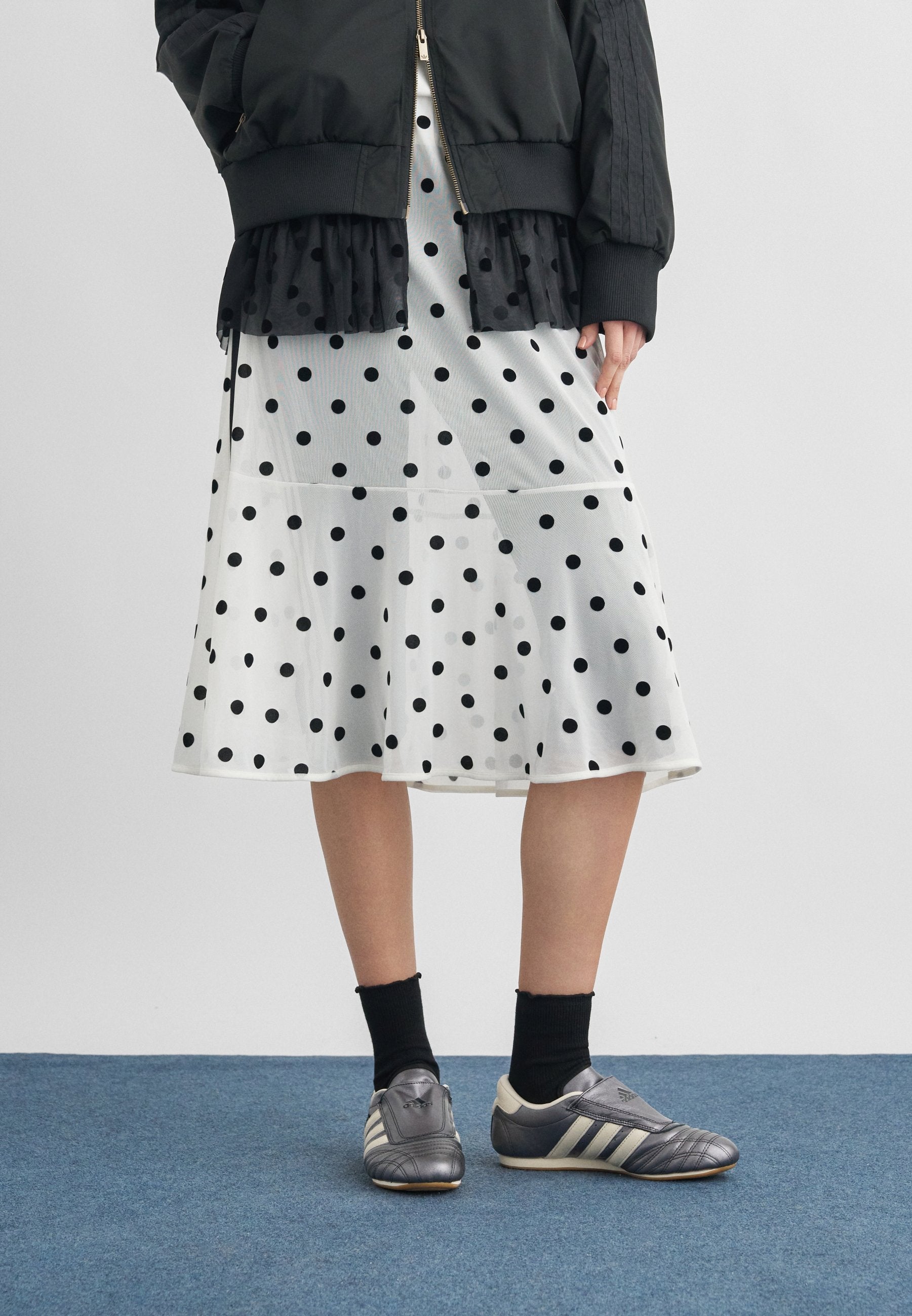 POLKA DOT SKIRT - A-line skirt - off-white