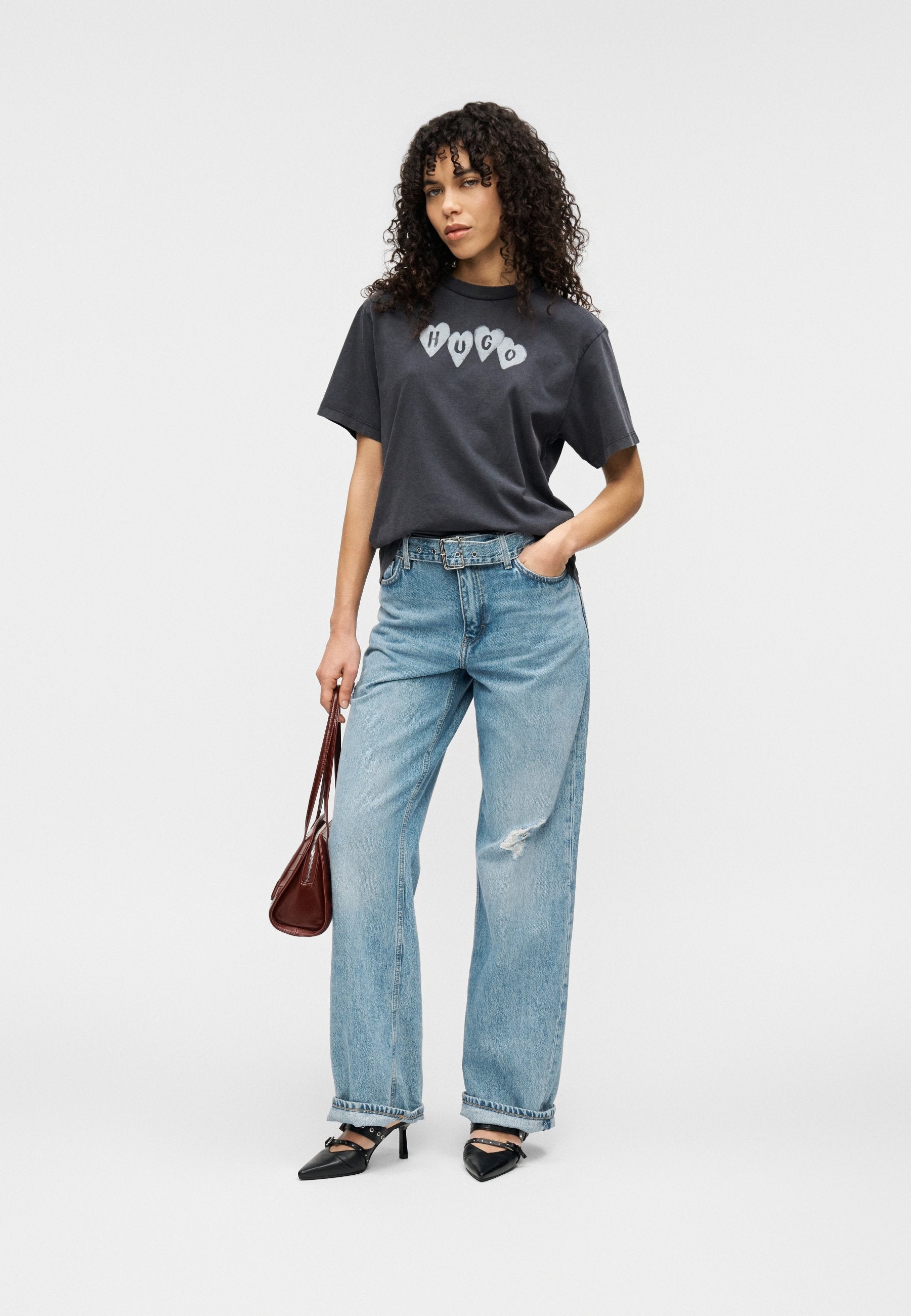 VINTAGE TEE - Print T-shirt - black