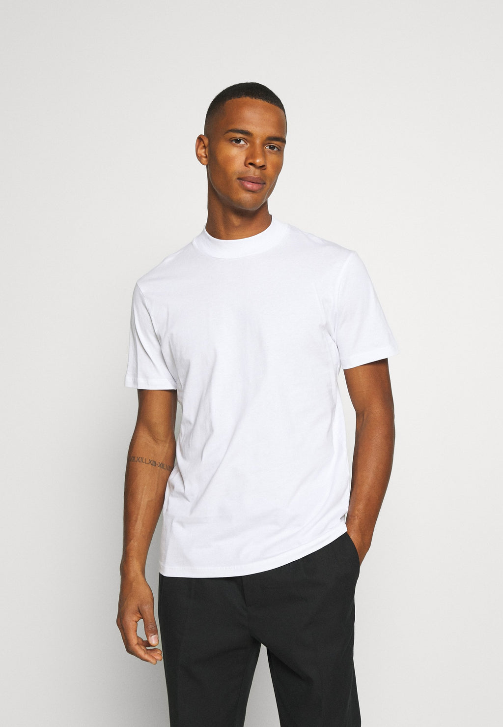 JPRBLA BASIC TEE TURTLE 2 PACK  - Basic T-shirt - white/black