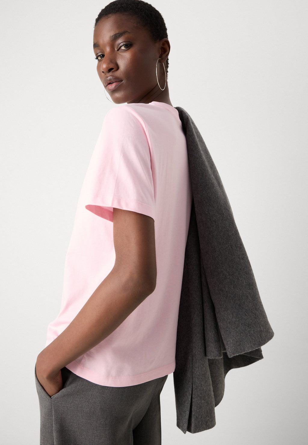 MONOLOGO TEE 2 PACK - Basic T-shirt - pink / white