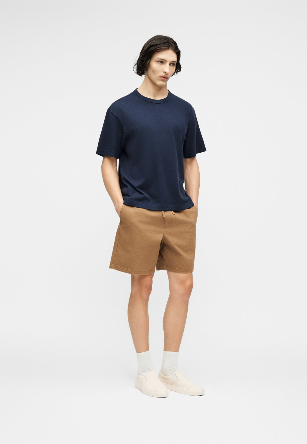 SOFT CROPPED - Basic T-shirt - vintage navy