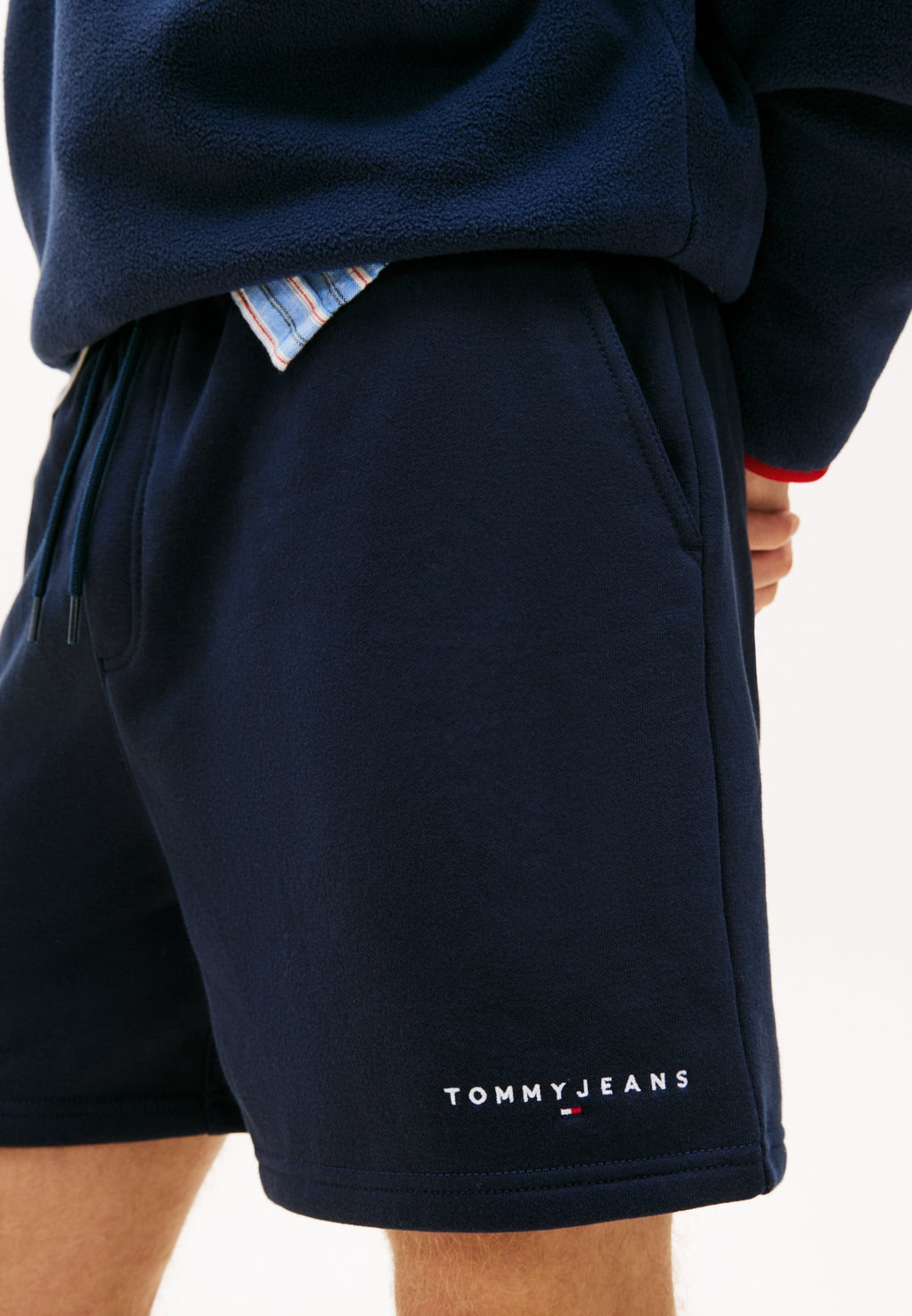LINEAR LOGO DRAWSTRING SWEAT SHORTS - Sports shorts - dark night navy