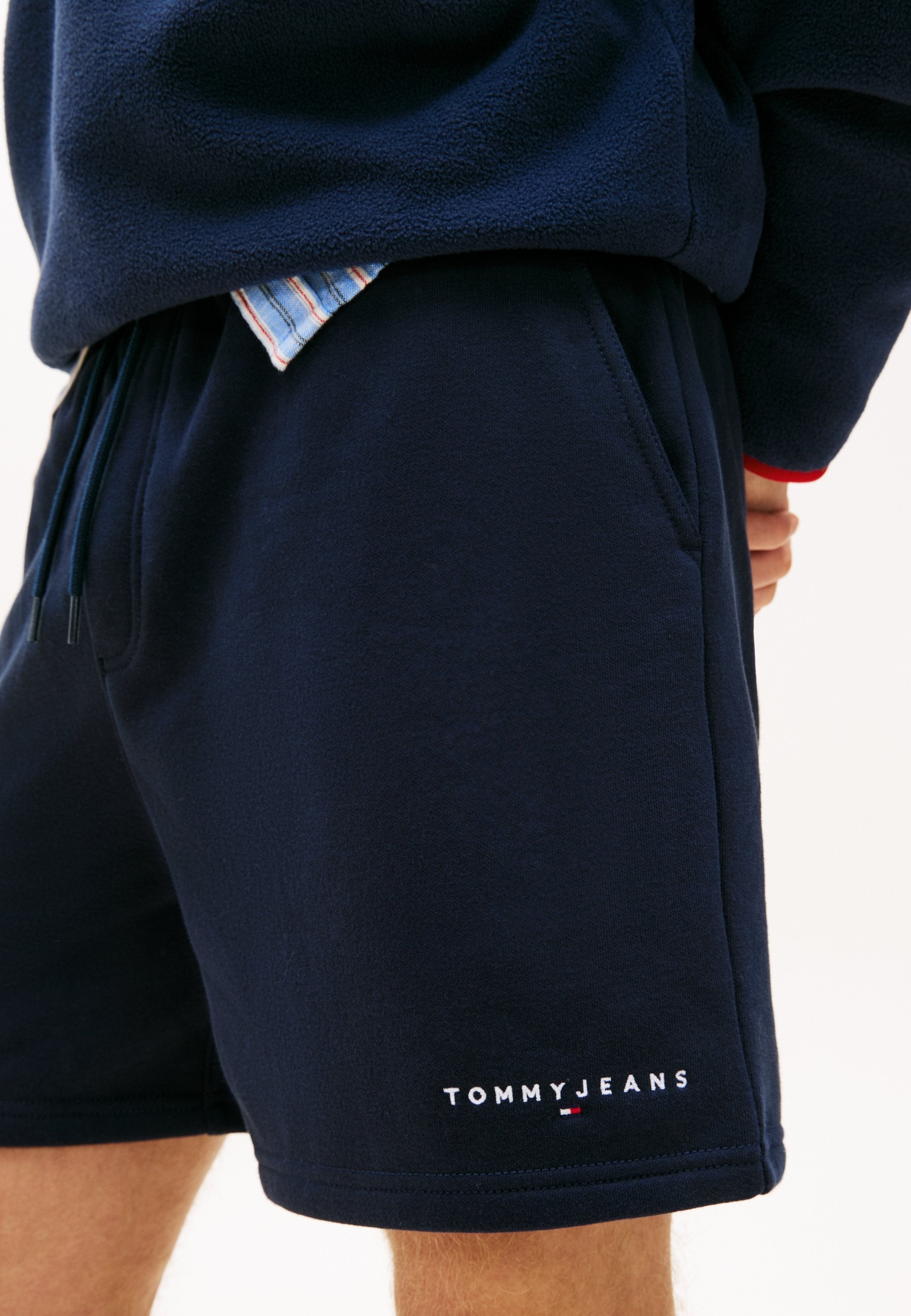 LINEAR LOGO DRAWSTRING SWEAT SHORTS - Sports shorts - dark night navy