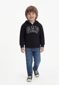 BABYGAP SWEAT À CAPUCHE ZIPPÉ À LOGO DÉCONTRACTÉ - Sweatshirt zippé - noir véritable